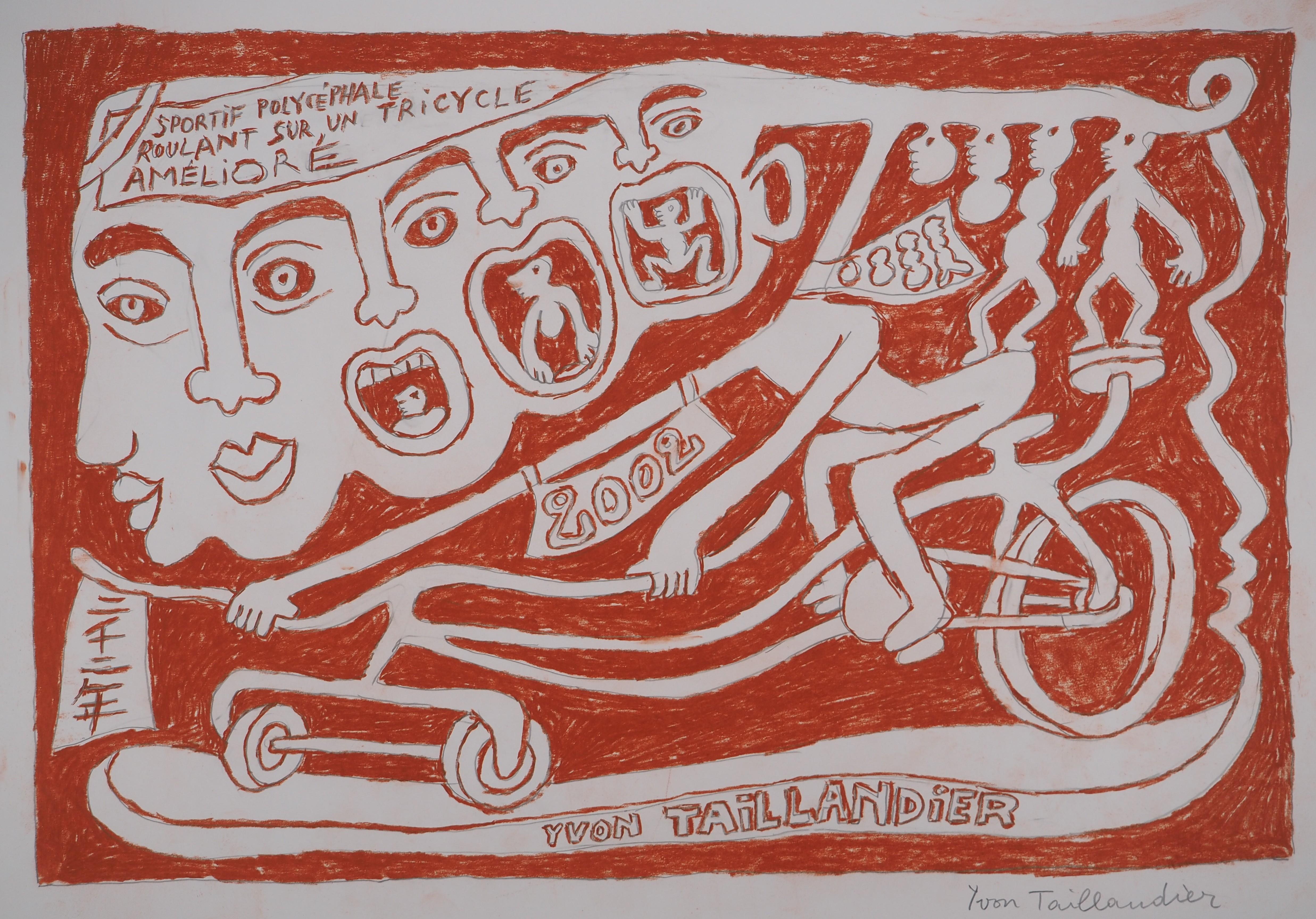The Cry of the Catitipède - Original Handsigned Drawing - Print by Yvon Taillandier