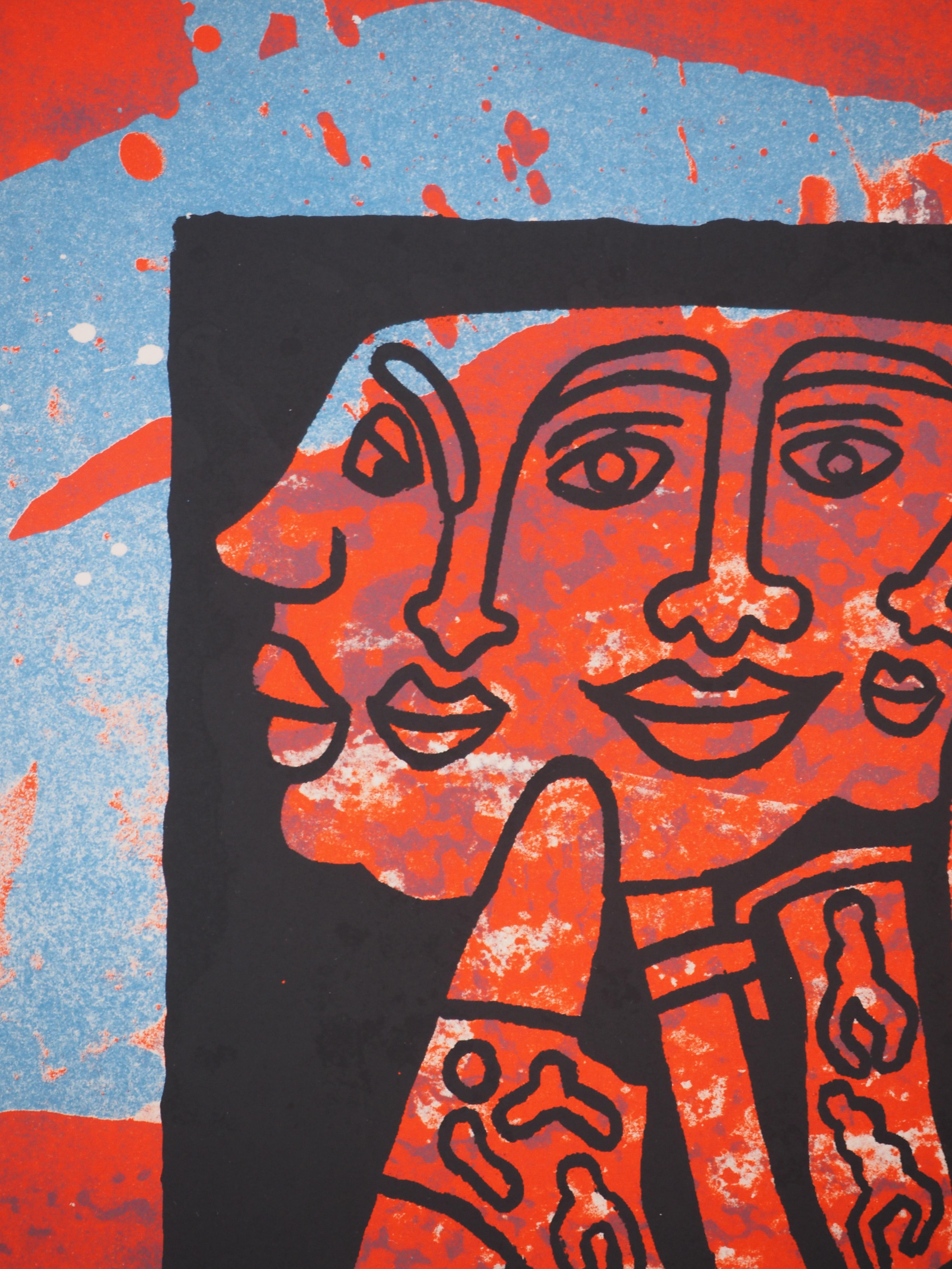 The Red Catitipède - Serigrafia originale firmata a mano - Print Street Art di Yvon Taillandier