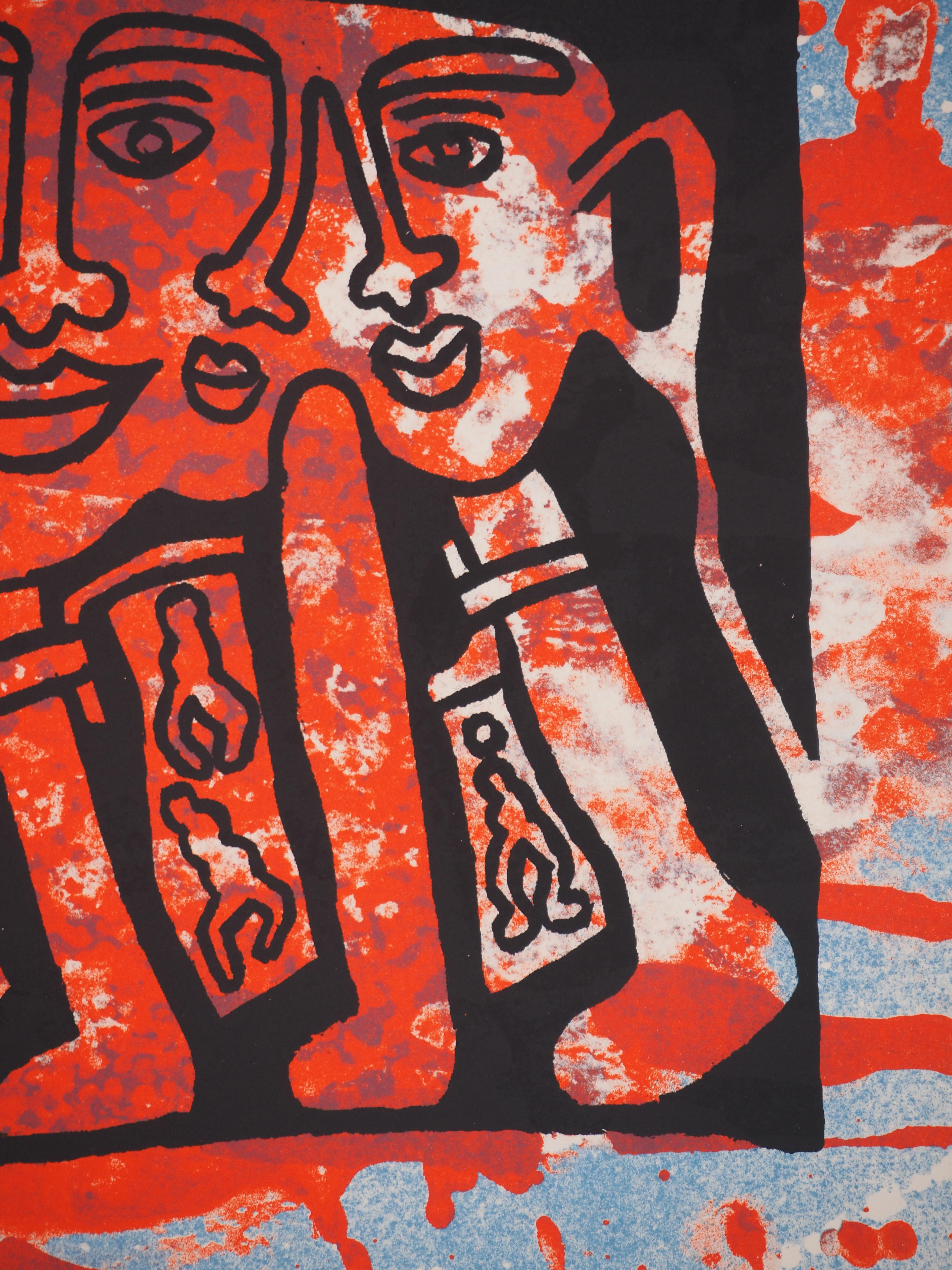 The Red Catitipède - Serigrafia originale firmata a mano in vendita 1