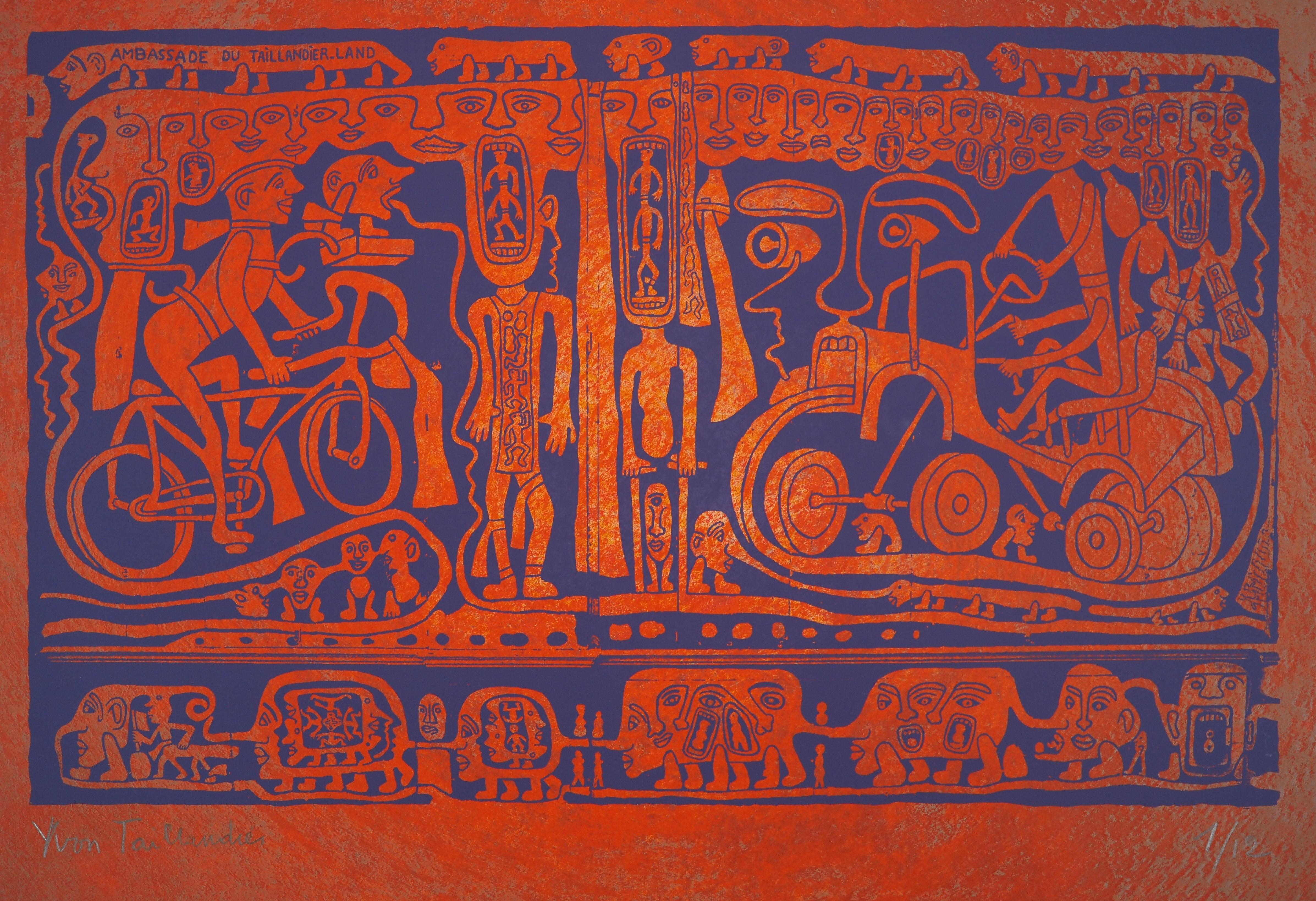 The Taillandier-Land Ambassy - Original Handsigned Screen Print For Sale 1