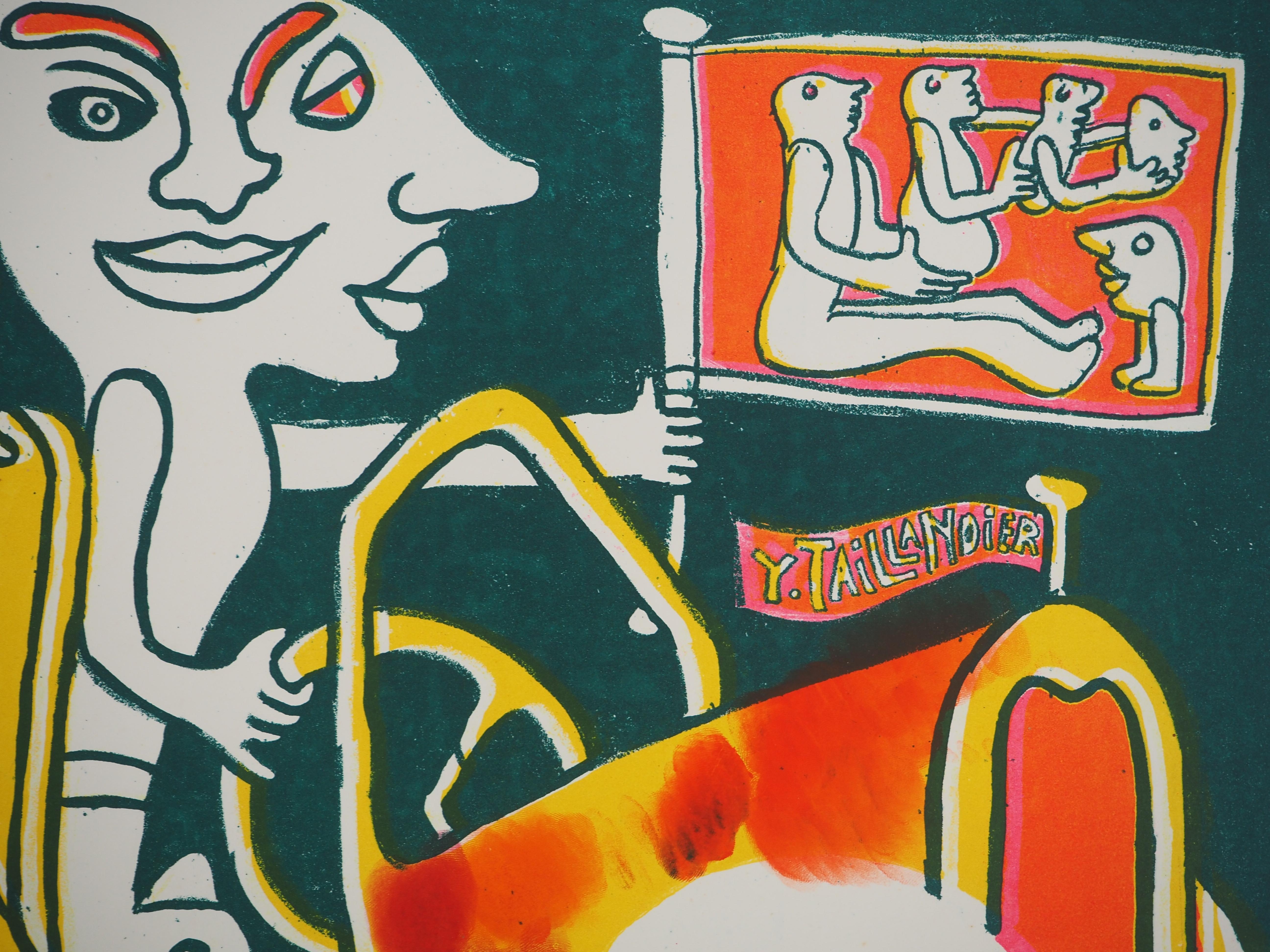 The Traveller, Havana, 1982 - Original Handsigned Screen Print For Sale 1