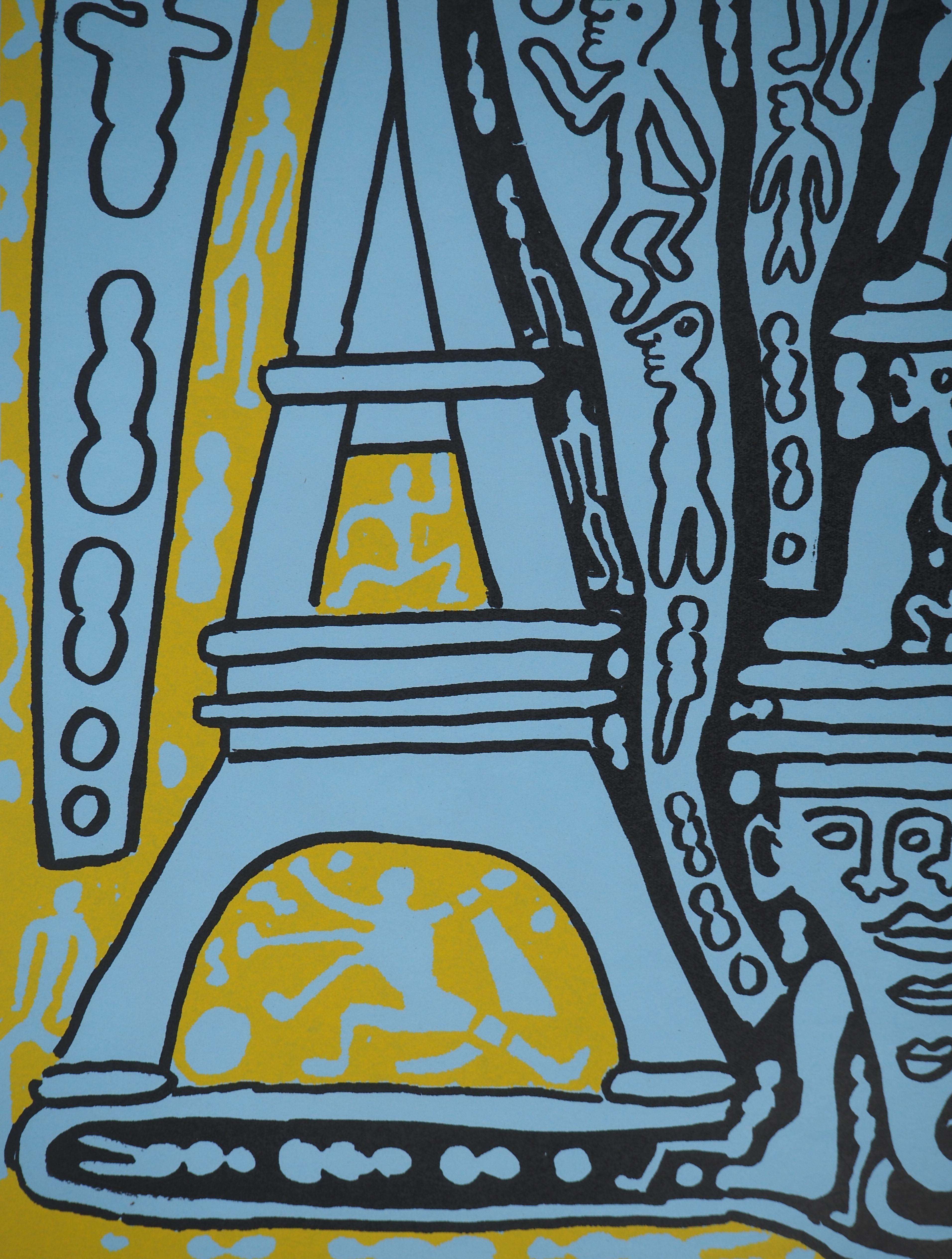 Yvon TAILLANDIER
The Yellow Catitipède from Paris

Original screen print
Handsigned in pencil
Justified e.a (Artist's proof)
On thin paper 56 x 38 cm (c. 22 x 14.9 in) 

Very good condition, slight handling marks in the margins