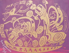 YVON TAILLANDIER "Automachie violet"
