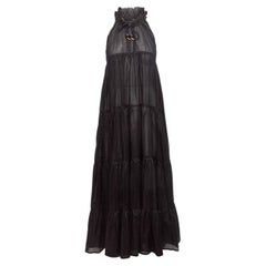 Yvonne Black S Sleeveless Maxi Dress