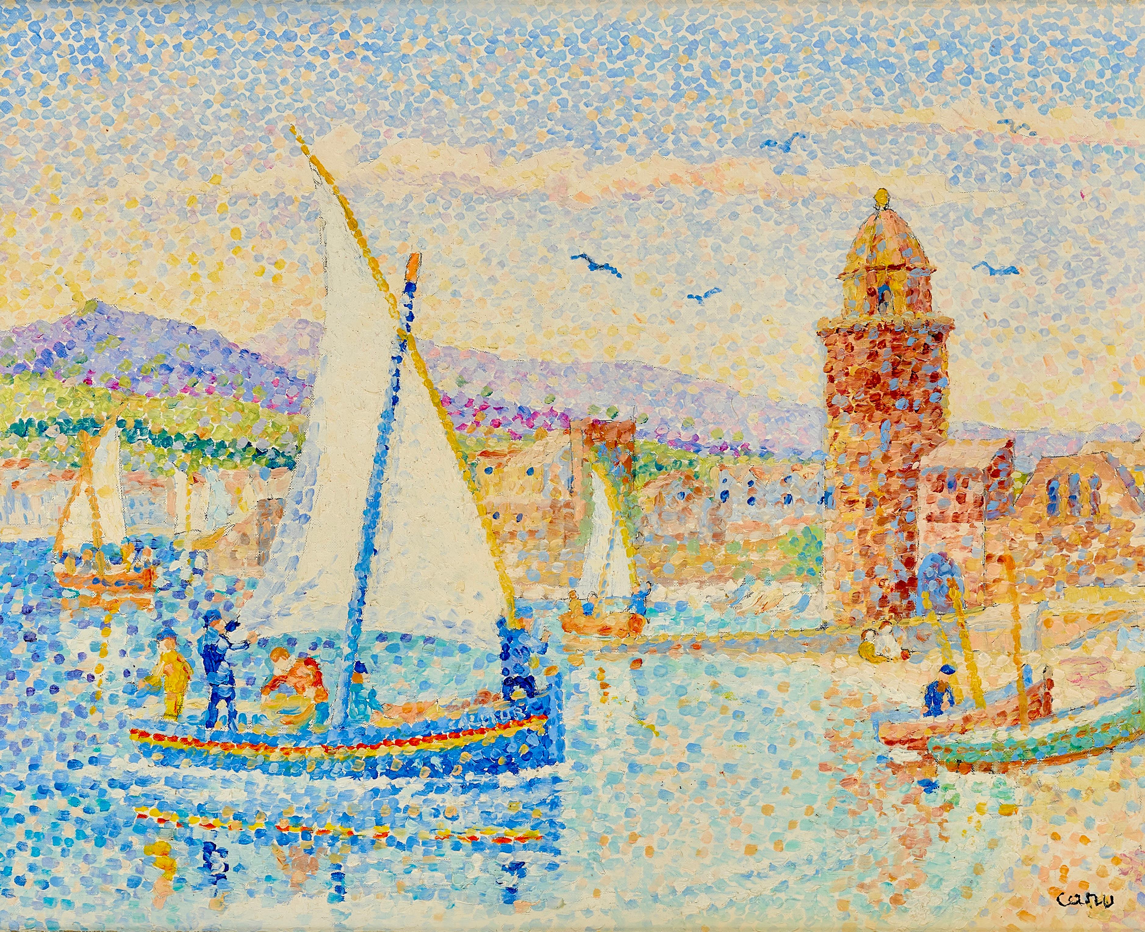 
Yvonne Canu
Französisch, 1921 - 2008

Collioure

Öl auf Leinwand
13 ¼ x 16 Zoll (33 x 40,6 cm)
Gerahmt: 20 ½ x 23 ½ Zoll (52 x 60 cm)
Signiert unten rechts: Y Canu

Provenienz:
Private Collection'S, USA

Rückseitig betitelt und mit der