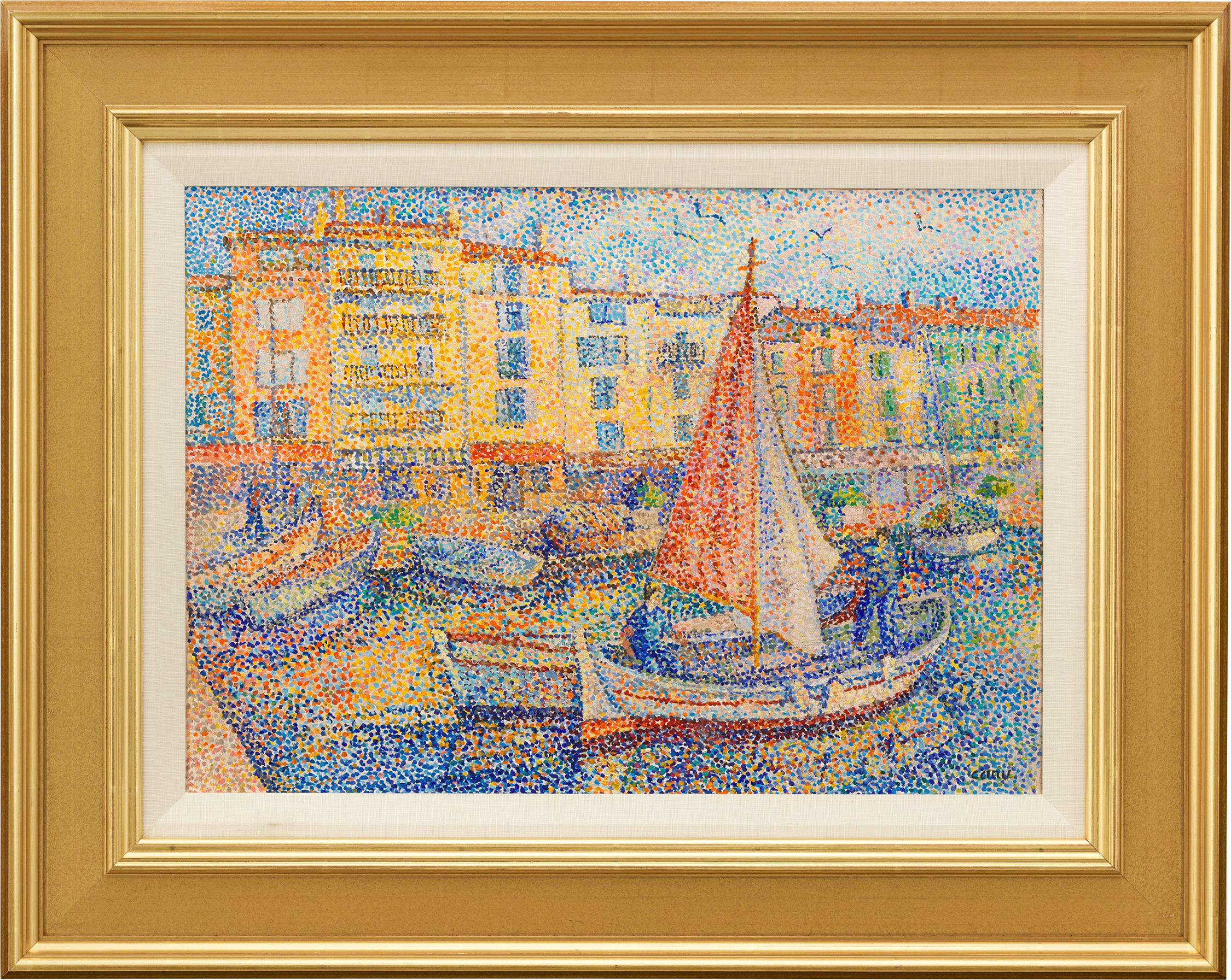Fishing Boats In St. Tropez By Yvonne Canu 1