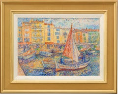 Fishing Boats In St. Tropez By Yvonne Canu