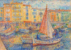 Fishing Boats In St. Tropez By Yvonne Canu