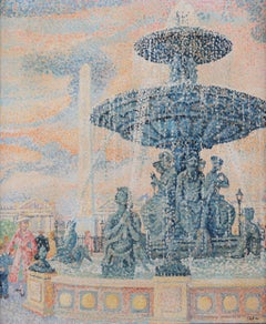 'La Fontaine de Neptune a Paris' - The Fountain of Neptune in Paris Yvonne Canu