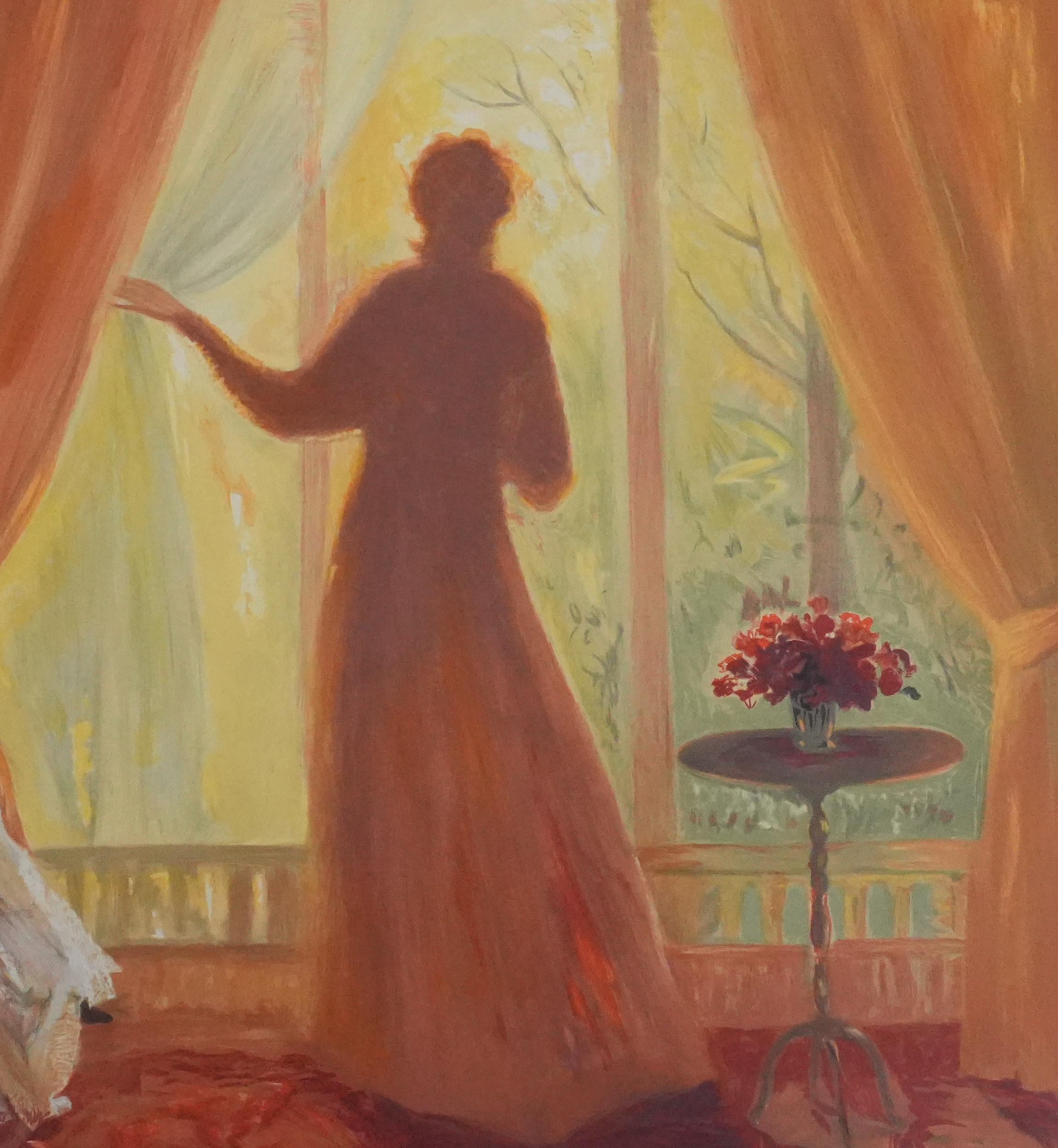 Orange Interior - Original Handsigned Lithograph For Sale 1