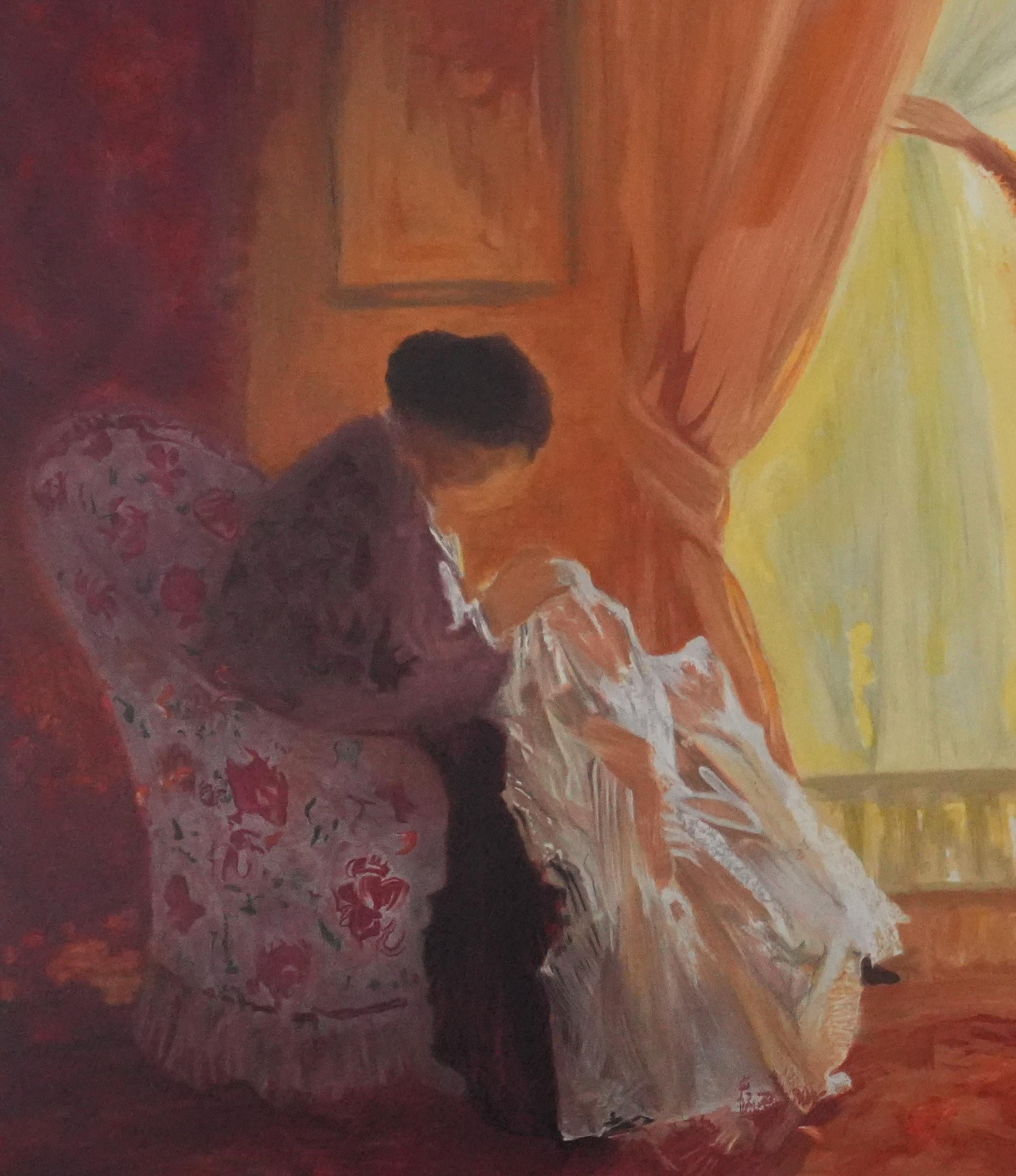 Orange Interior - Original Handsigned Lithograph For Sale 2