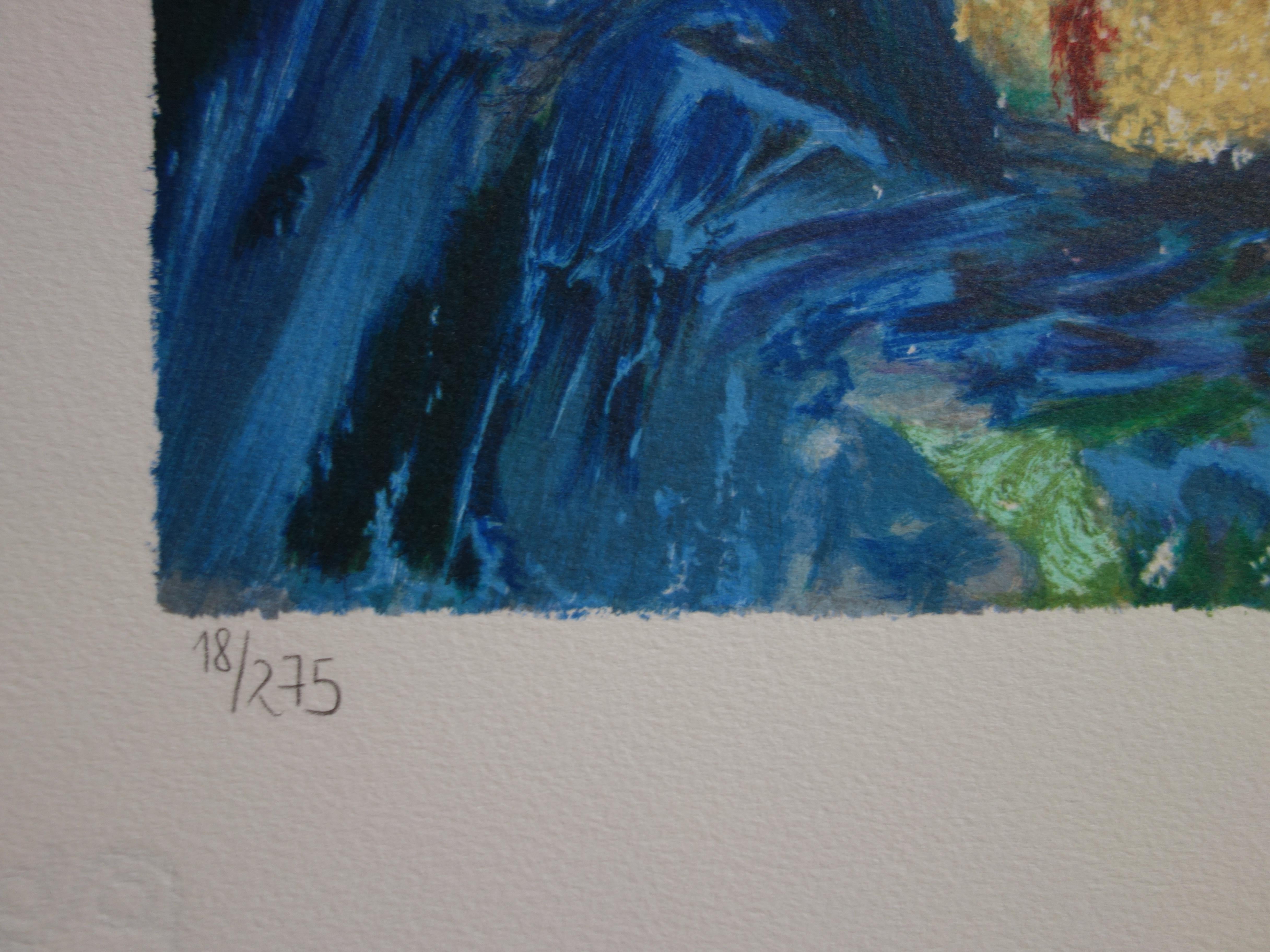 Still Life with Hat - Original Handsigned Lithograph For Sale 1