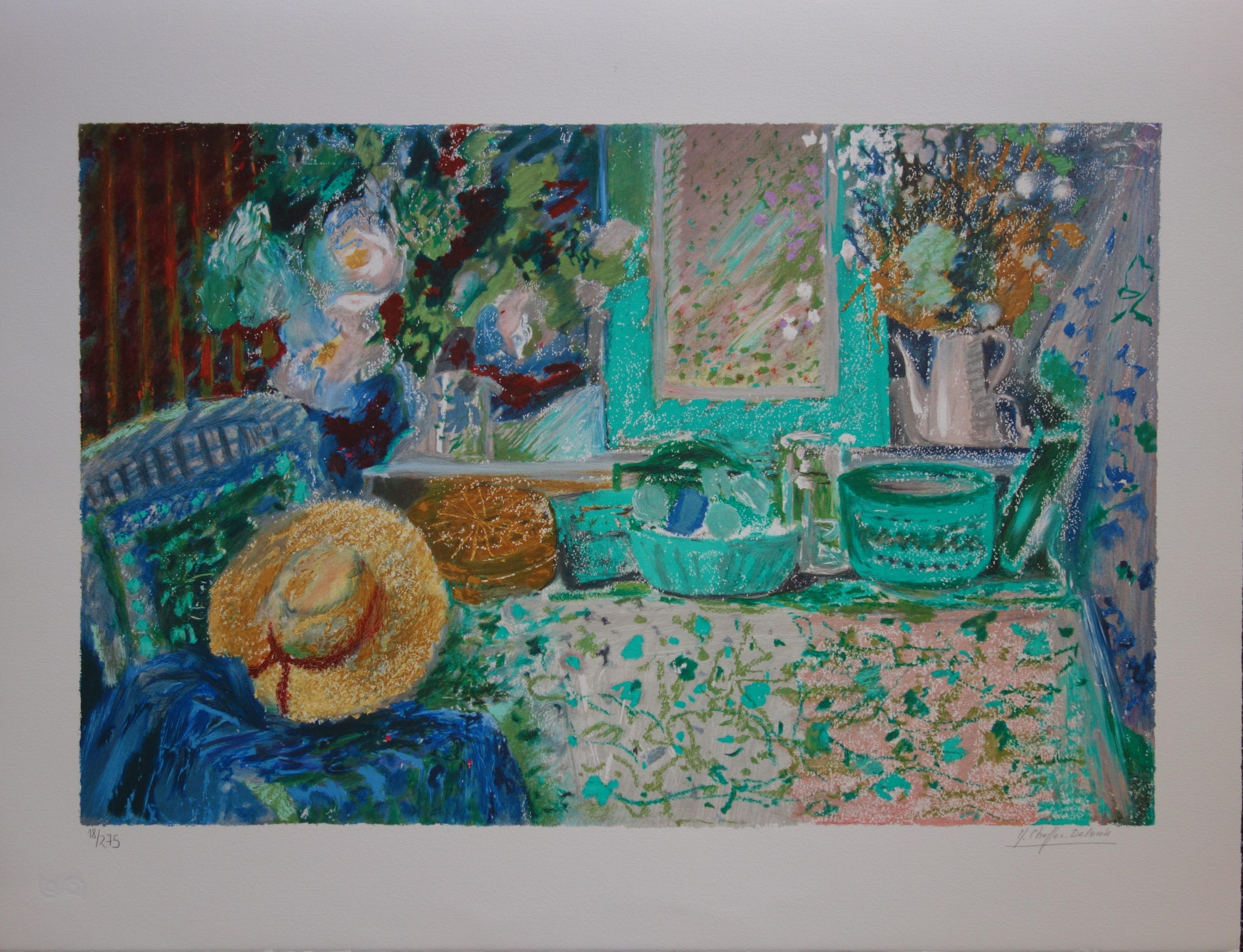 Still Life with Hat - Original Handsigned Lithograph