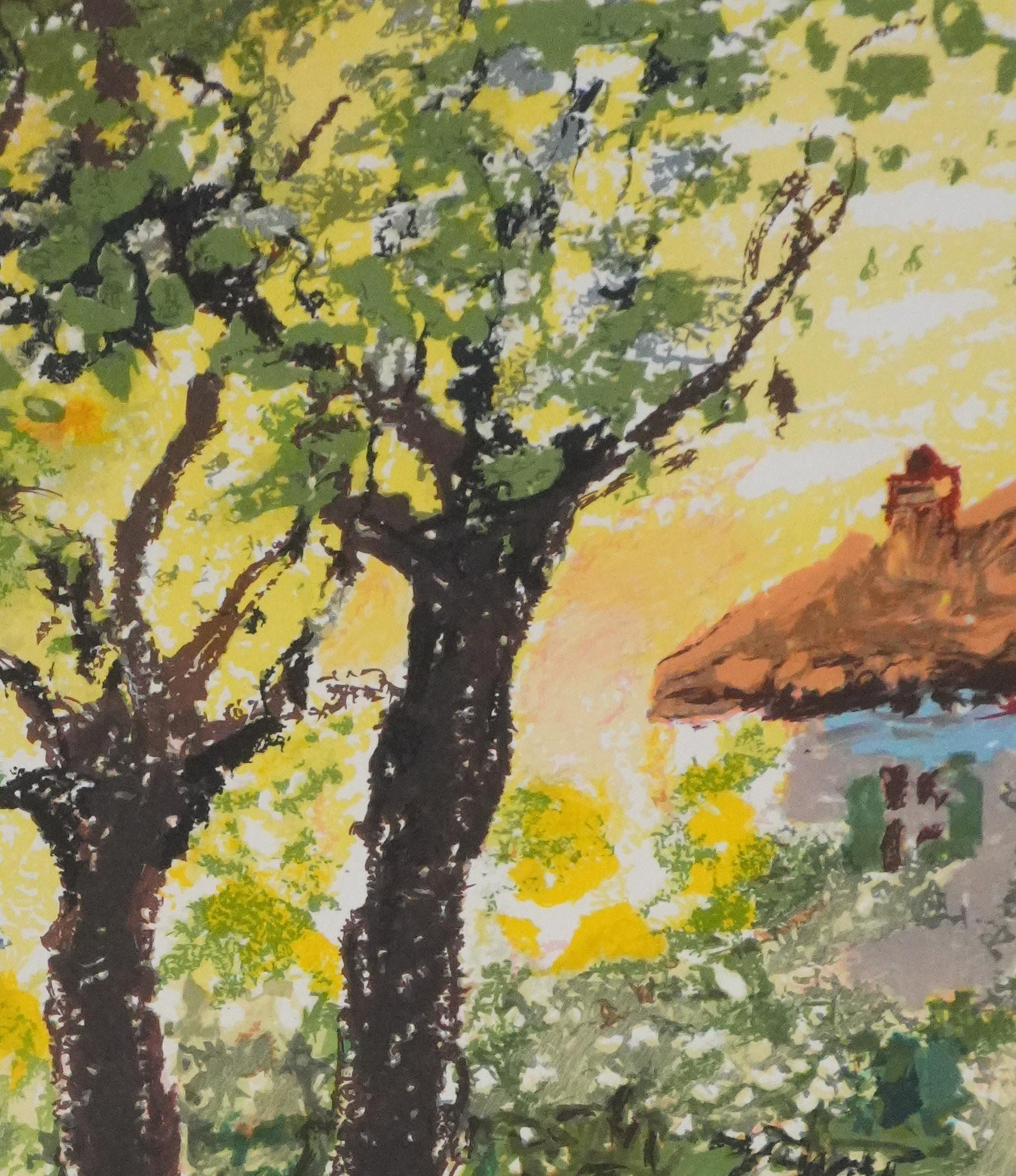 Tea Time - Original Handsigned Lithograph For Sale 1