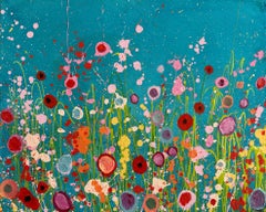 All The Love Songs of My Heart- floral abstract art -  contemporary oil painting