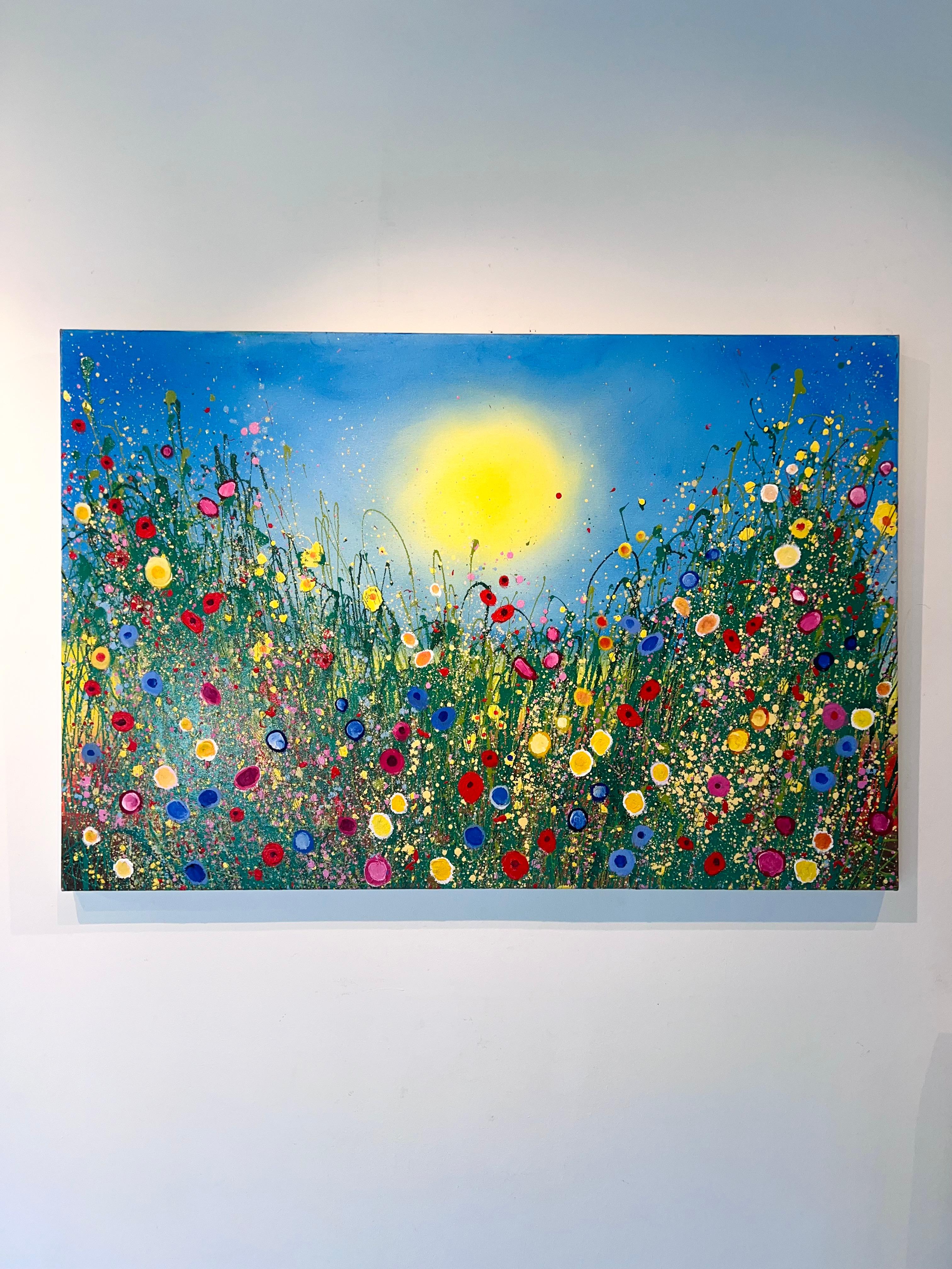 Eden - Art contemporain peinture abstraite originale à l'huile paysage - Painting de Yvonne Coomber