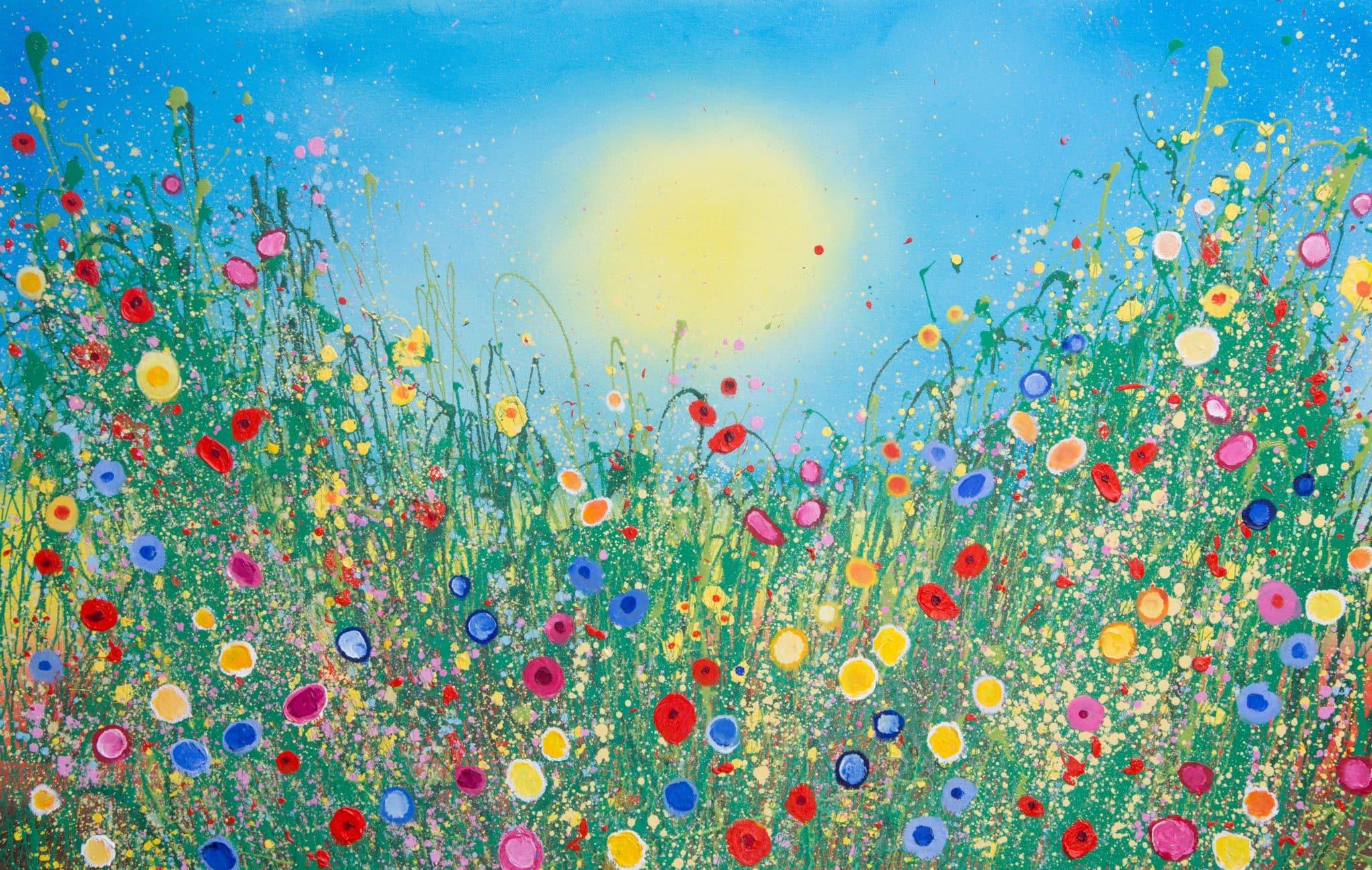 Abstract Painting Yvonne Coomber - Eden - Art contemporain peinture abstraite originale à l'huile paysage