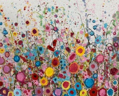 I Could Not Love You More - floral abstract art -  contemporary oil painting