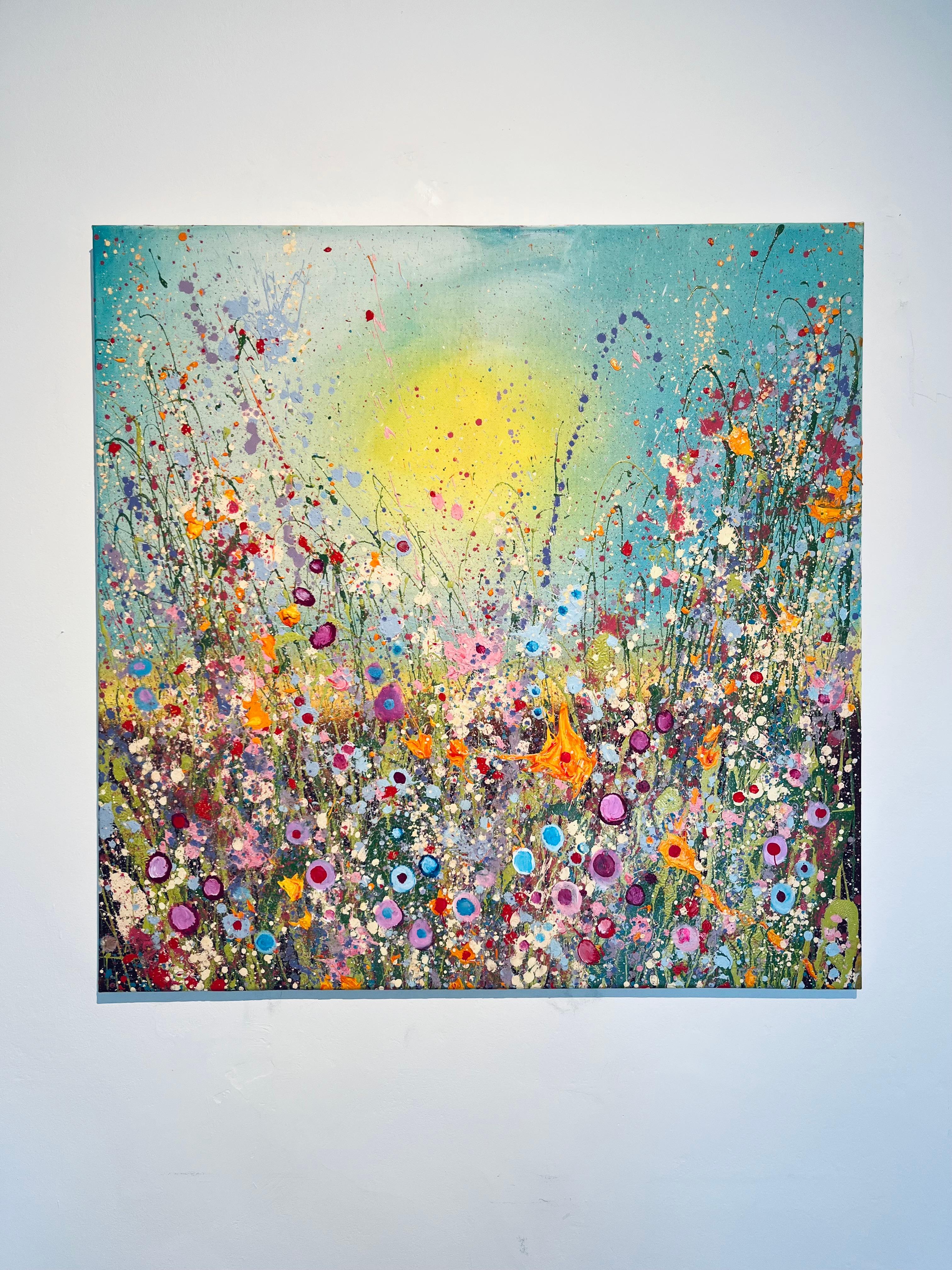 I Give You All The Love In My Heart - original floral oil painting- modern art - Painting by Yvonne Coomber
