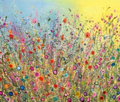 Love Sings original abstract floral landscape painting-Contemporary art 21st