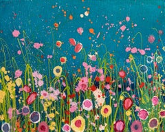 Amour sans mesure - art abstrait floral- peinture à l'huile contemporaine