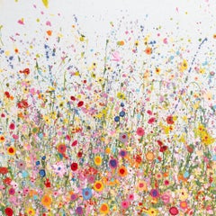 Loves Garden - Peinture abstraite de paysage floral - Art moderne 