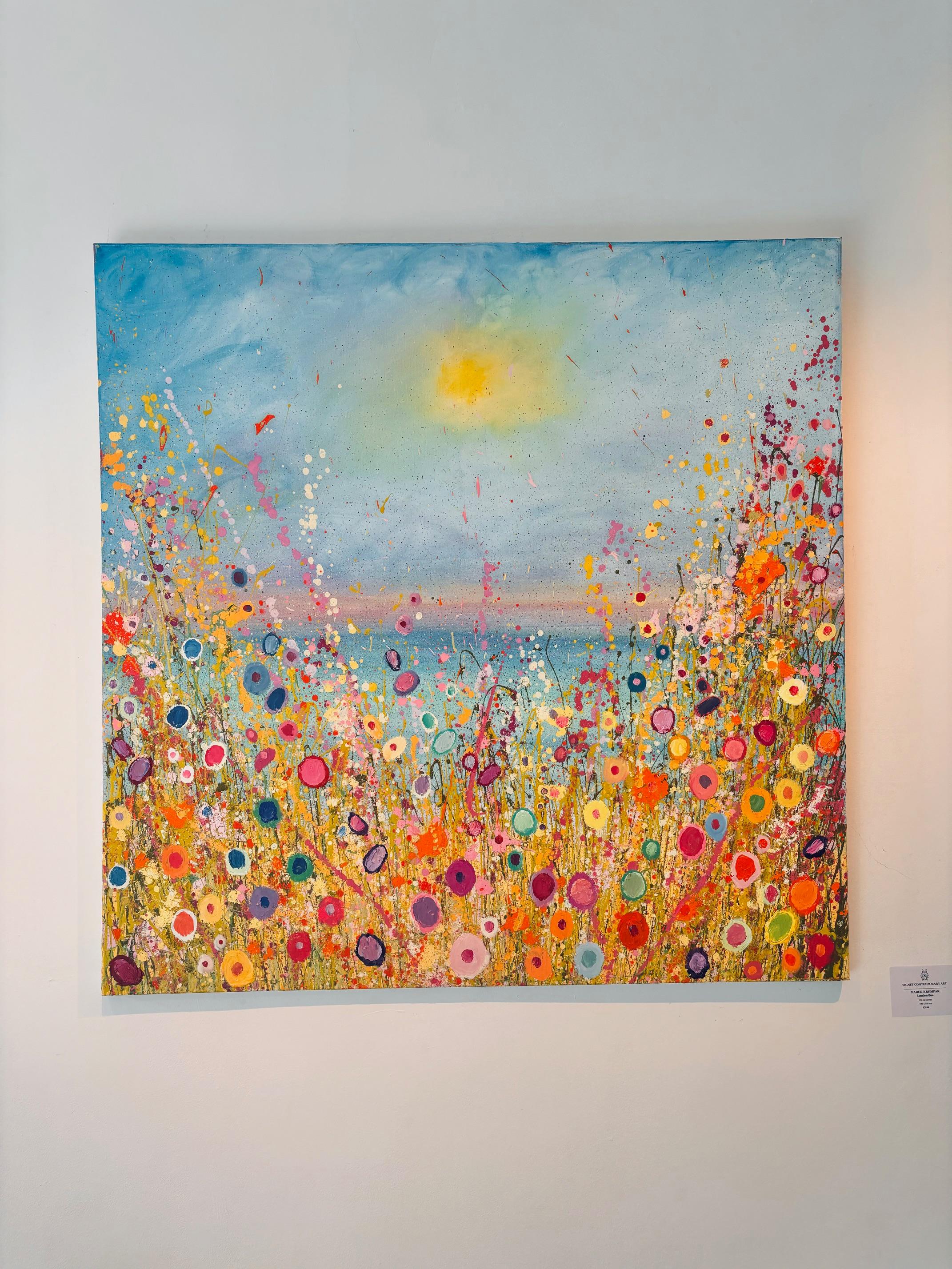 Meerjungfrauenküsse - abstraktes Ölgemälde - zeitgenössische Kunst – Painting von Yvonne Coomber