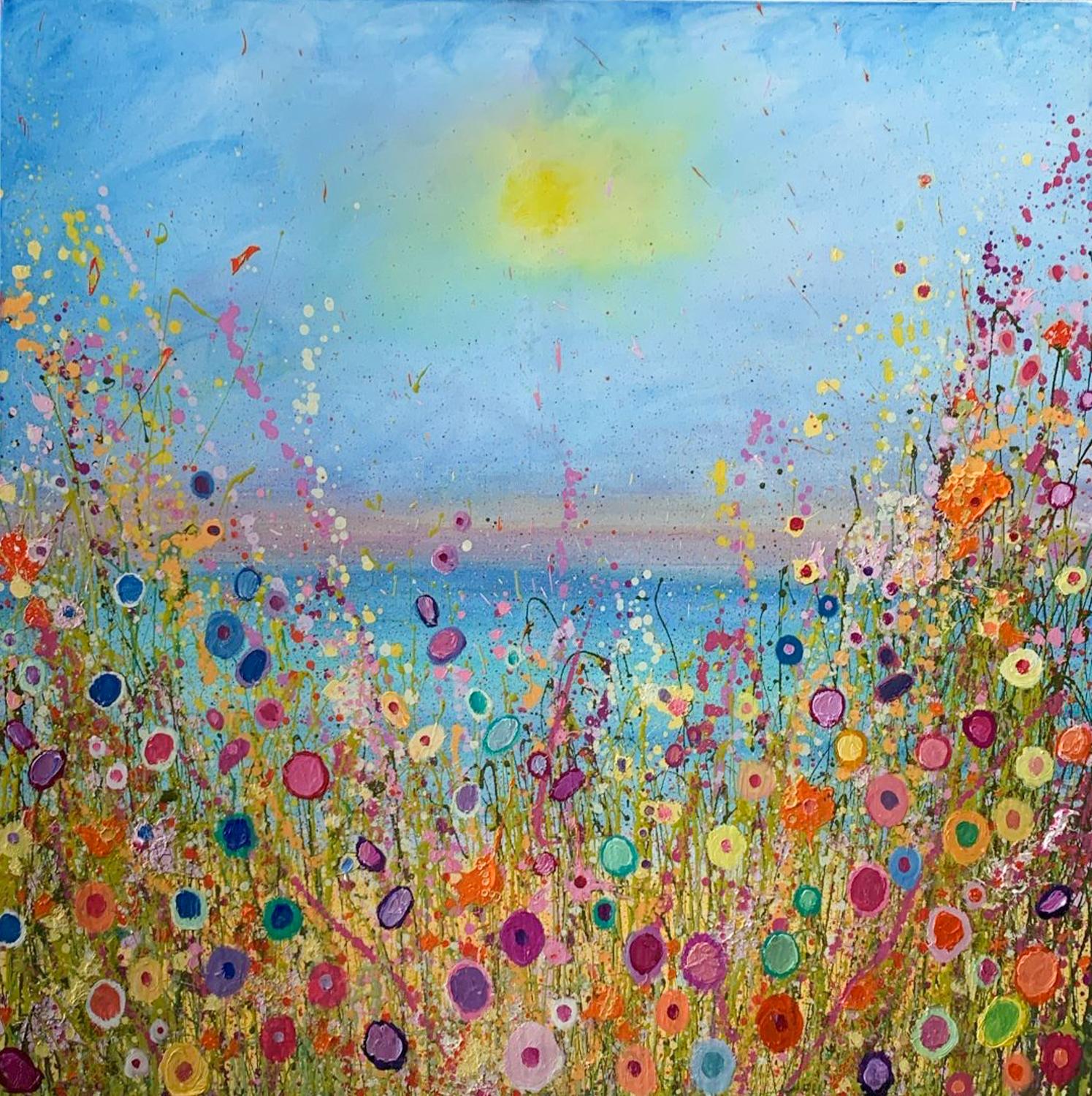Abstract Painting di Yvonne Coomber - Baci di sirene - pittura ad olio astratta - arte contemporanea