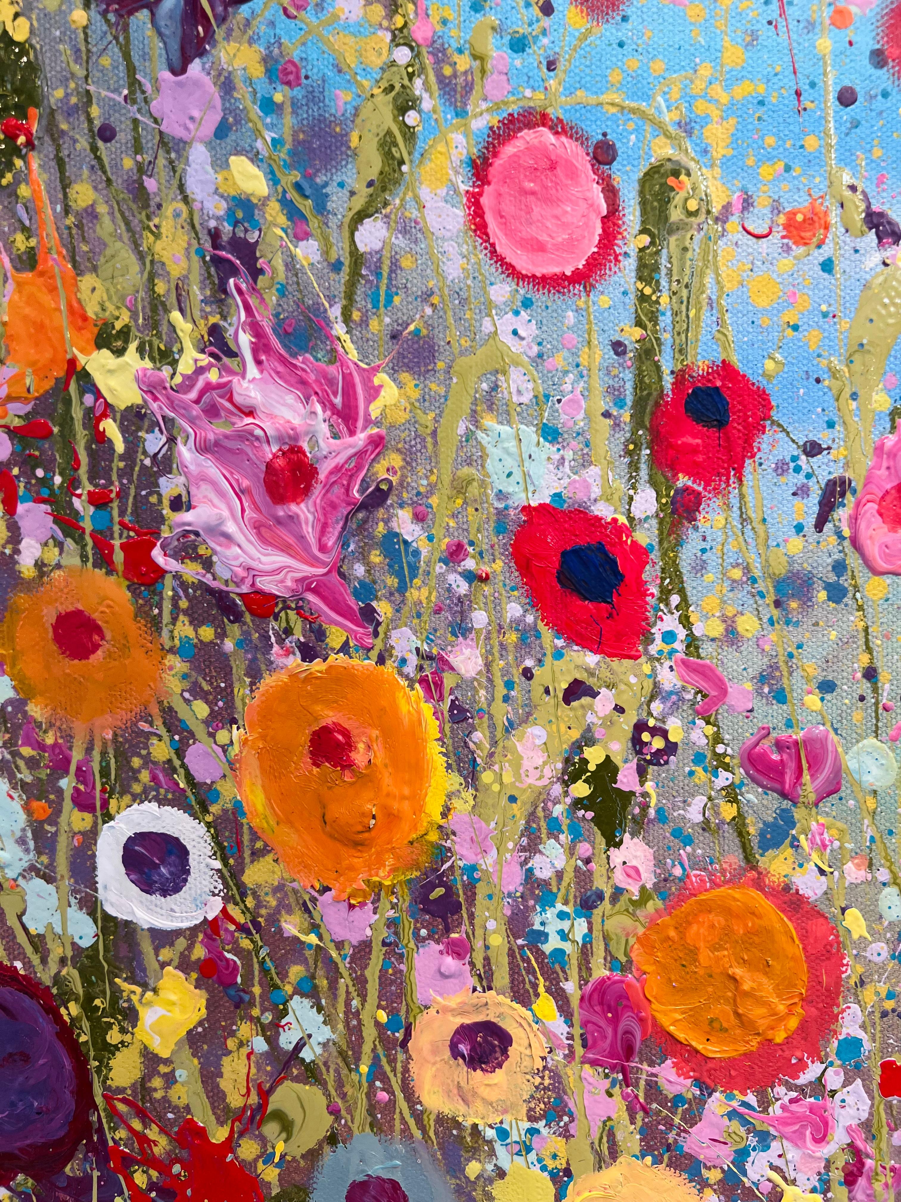 Les sirènes chantent Sweet Love Songs - original floral moderne, peinture à l'huile - Naturalisme Painting par Yvonne Coomber