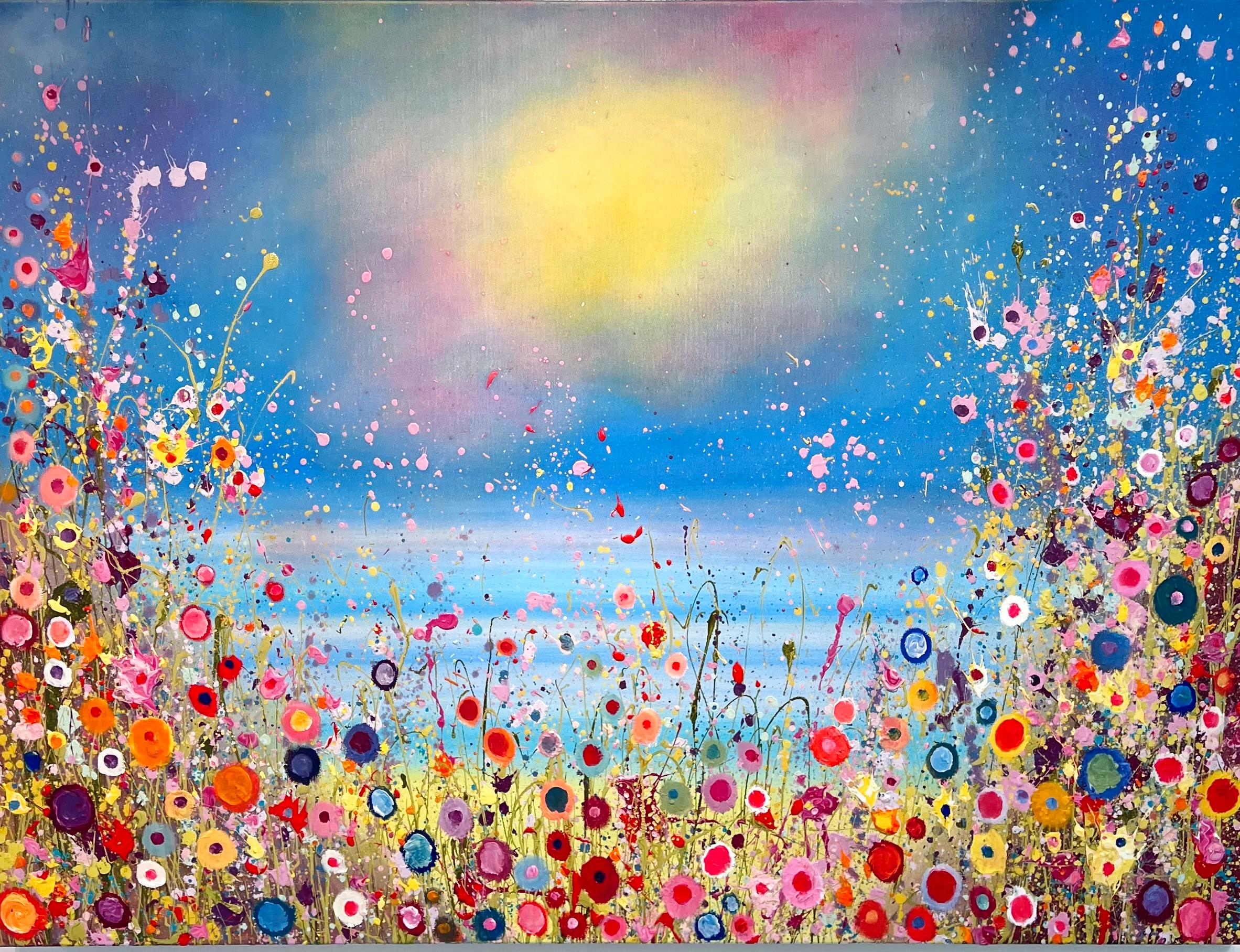Abstract Painting Yvonne Coomber - Les sirènes chantent Sweet Love Songs - original floral moderne, peinture à l'huile