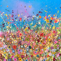 Our Beautiful Shimmering Hearts-Original landscape floral painting-abstract art