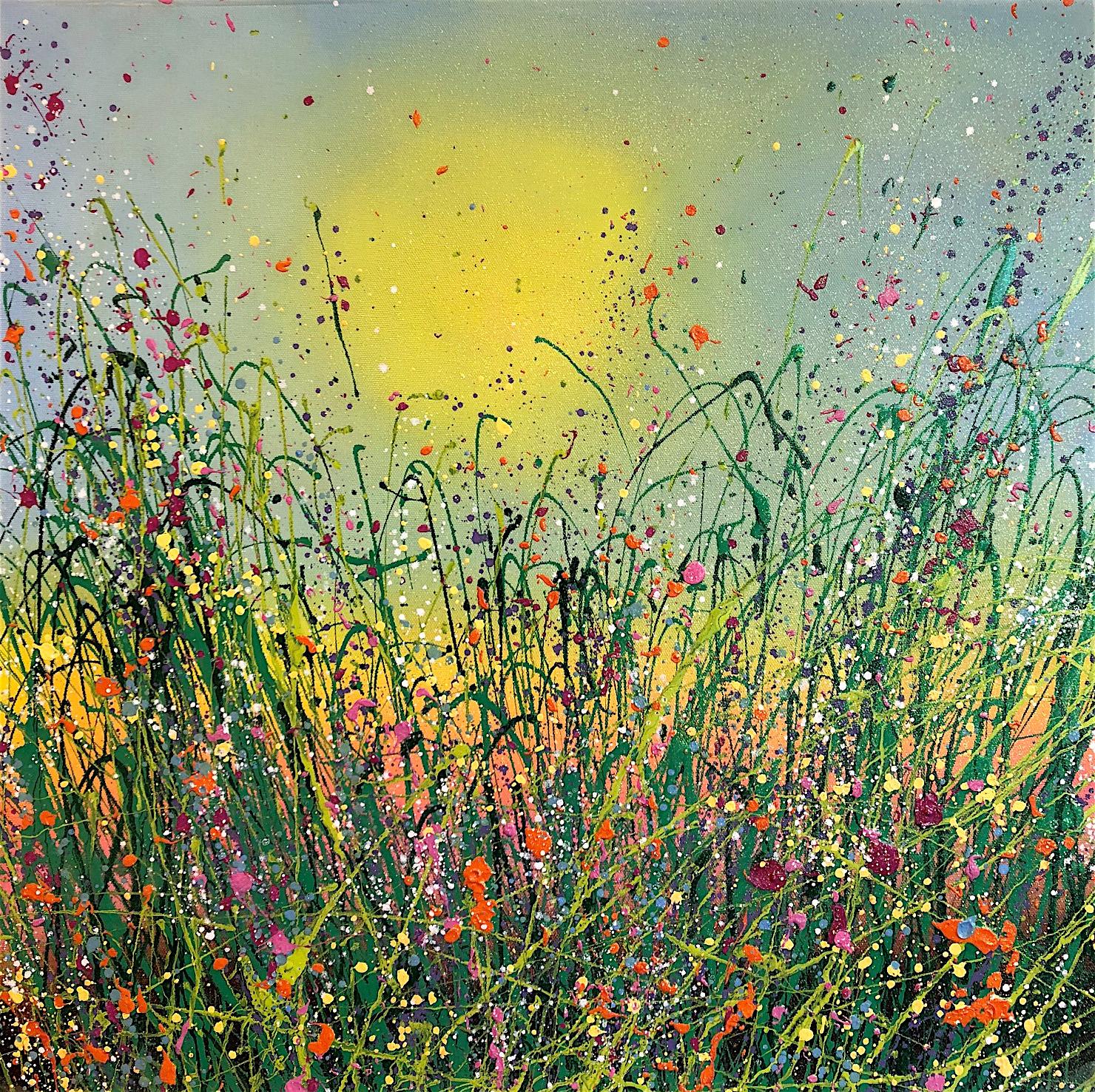 Yvonne Coomber Abstract Painting - The land of your Love original abstract landscape painting