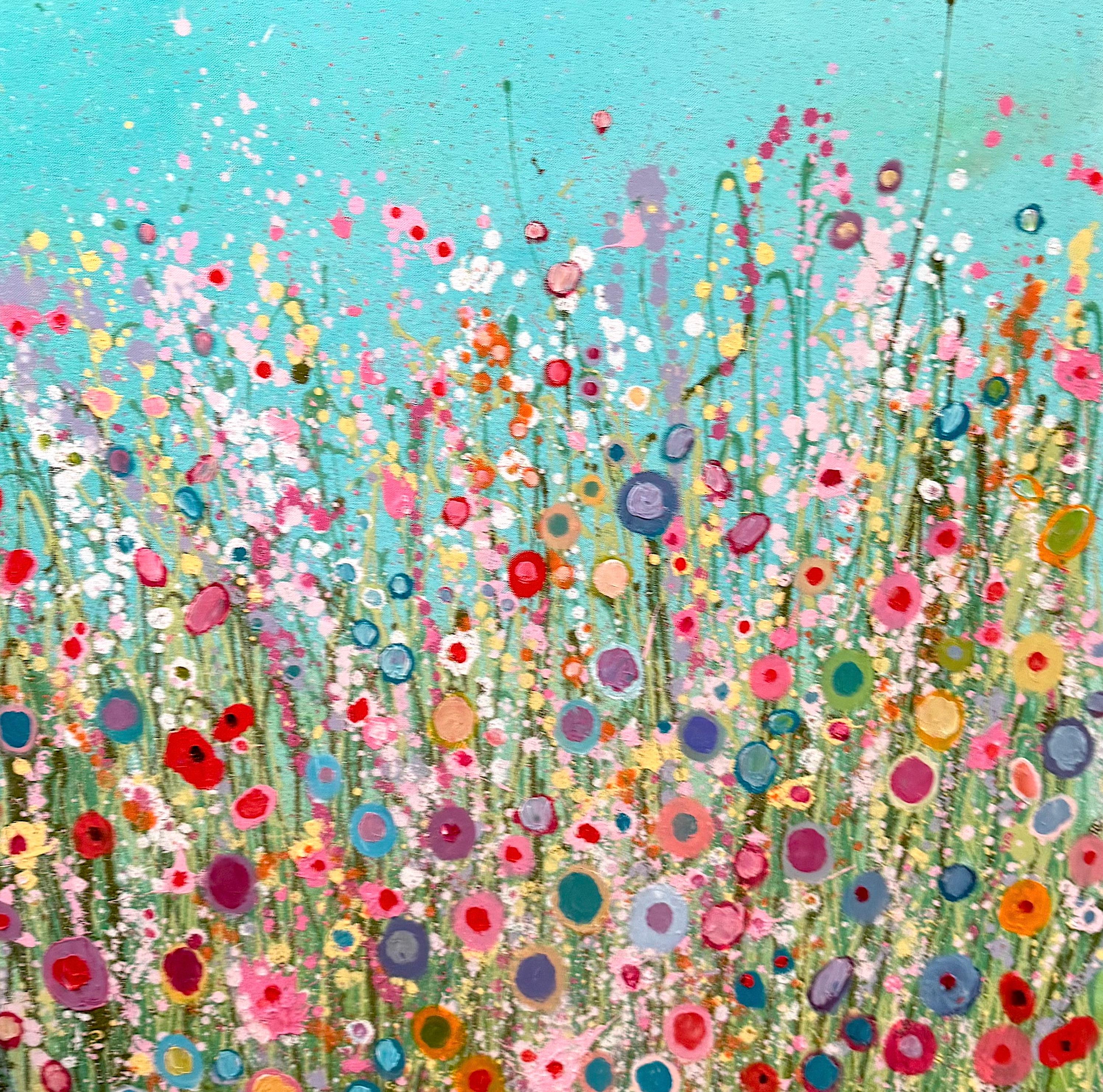 Yvonne Coomber Abstract Painting – This is Where My Dreams Dance - florale abstrakte Kunst -  zeitgenössische Ölmalerei