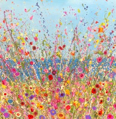 Where Summertime Sings the Sweetest Songs - original floral abstract landscape