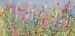 Wild Meadows of my Heart Floral landscape modern oil painting abstract natural