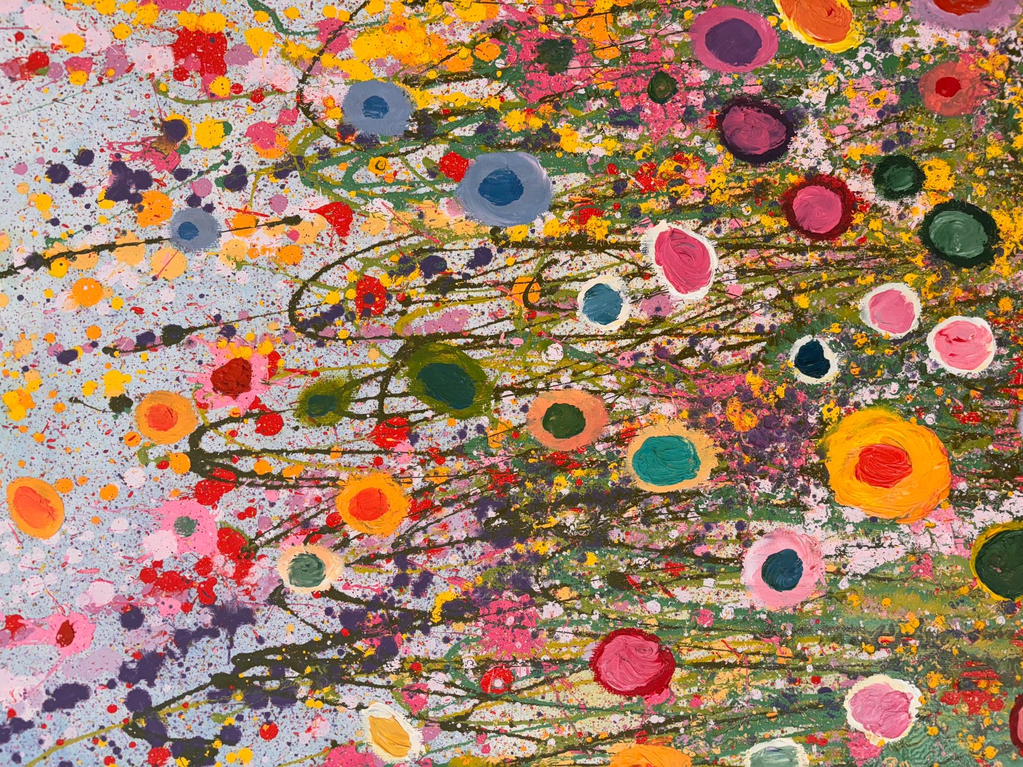You Are My Hearts Desire - abstraktes Ölgemälde - zeitgenössisches Kunstwerk (Grau), Abstract Painting, von Yvonne Coomber