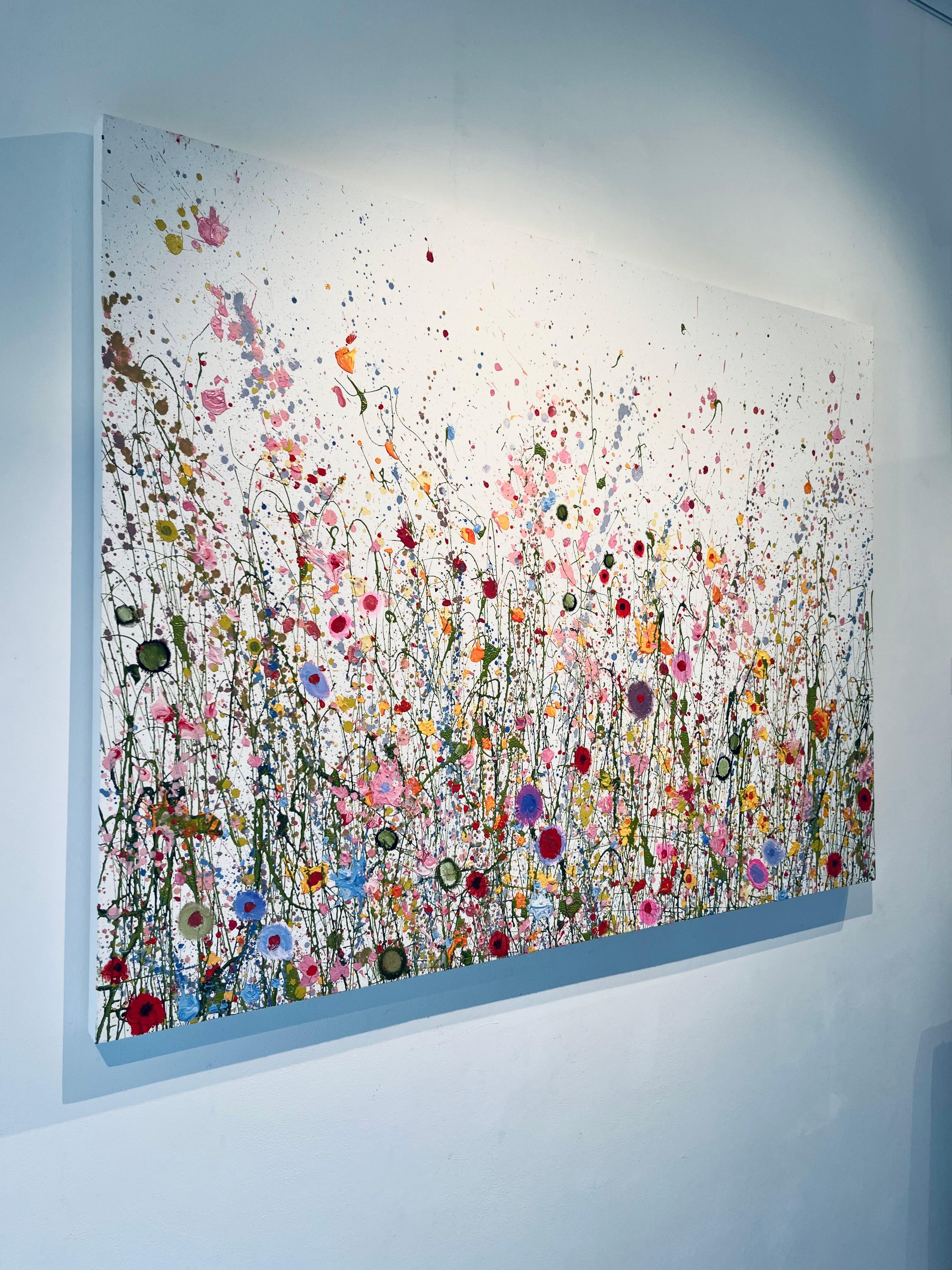 Your Love Is So Very Beautiful- original modern floral painting- abstract art - Naturalistic Painting by Yvonne Coomber