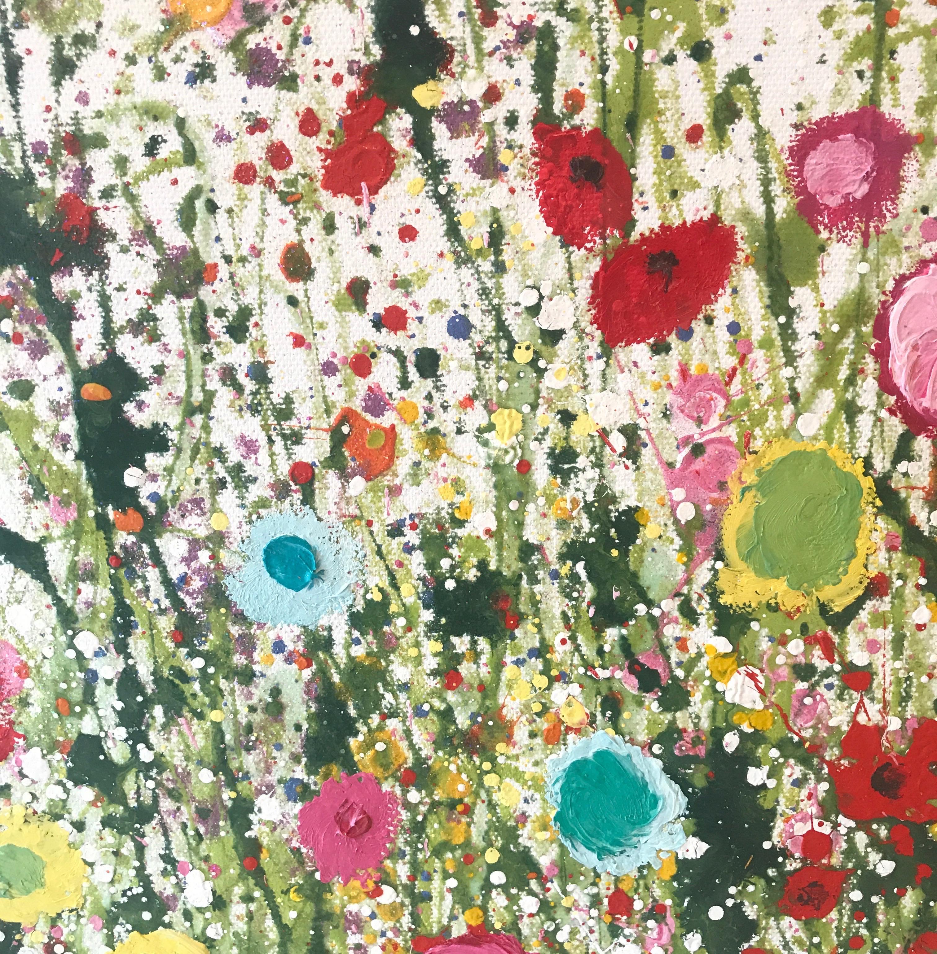 Your Sweet Love Is so Very Beautiful - Floral landscape oil painting 21st Centu - Painting by Yvonne Coomber