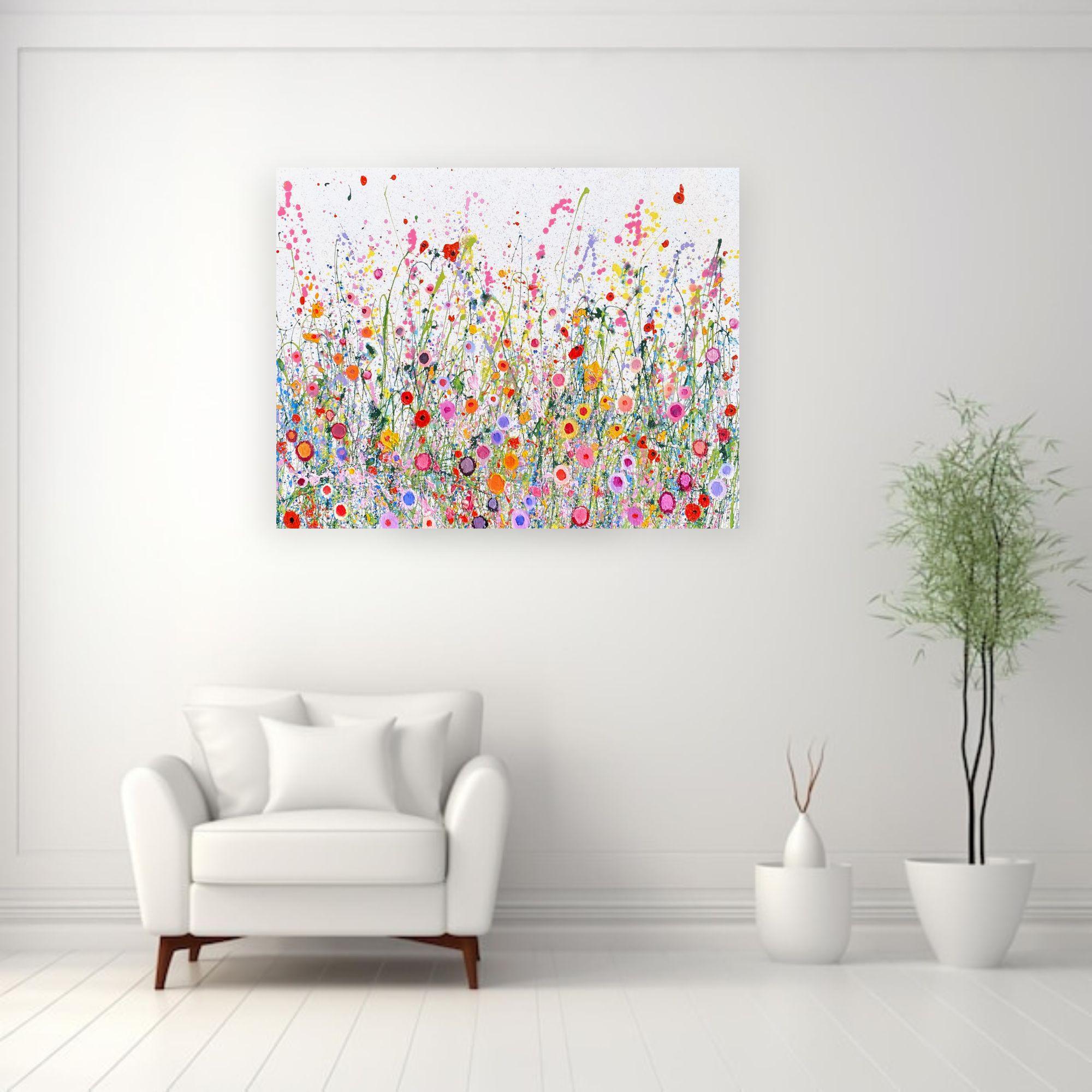 Your Sweet Love Makes My Heart Feel Like Champagne- abstract oil painting floral For Sale 1