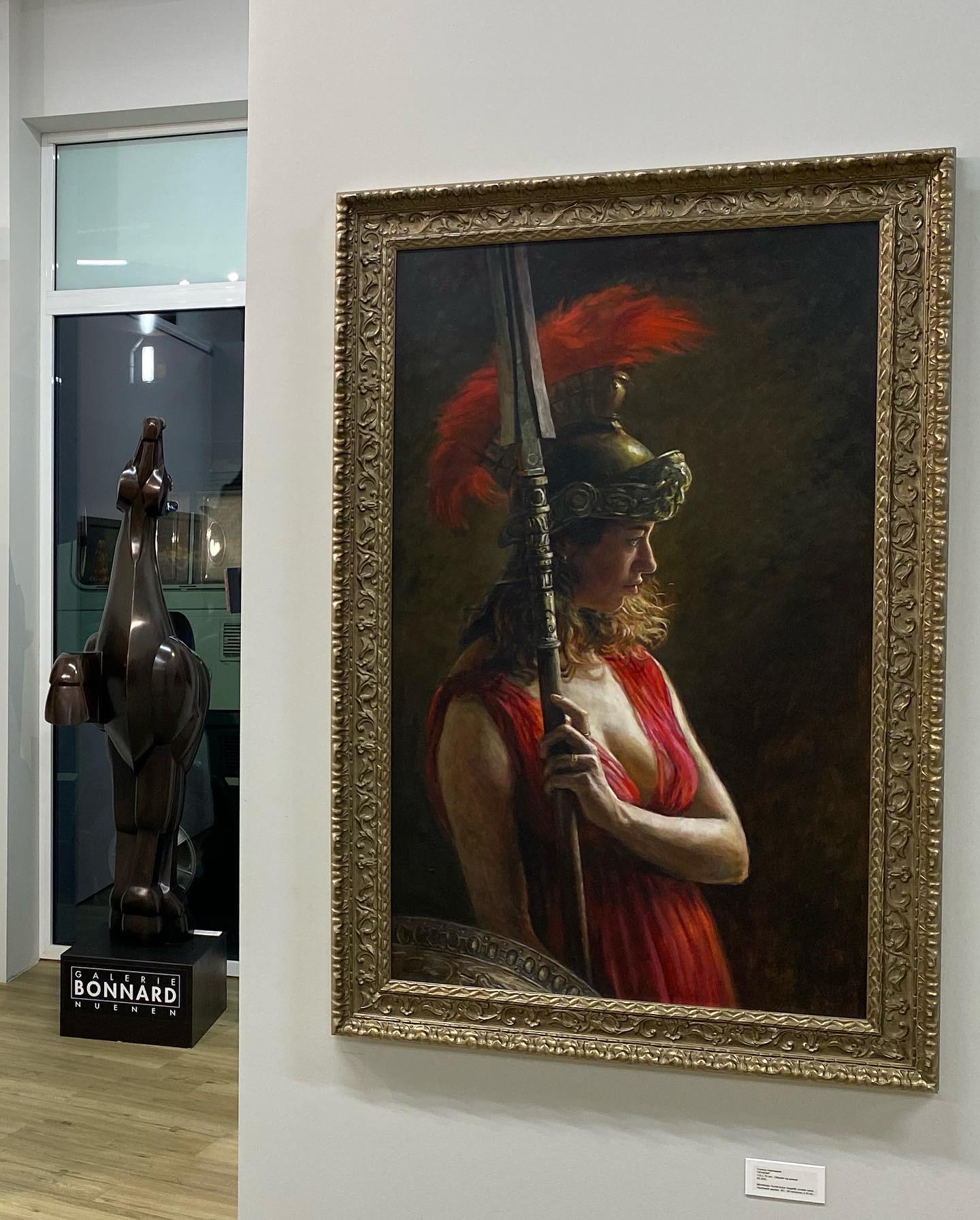 Athena- 21st Century Contemporary Dutch Figurative Painting Of The Greek Goddess 3