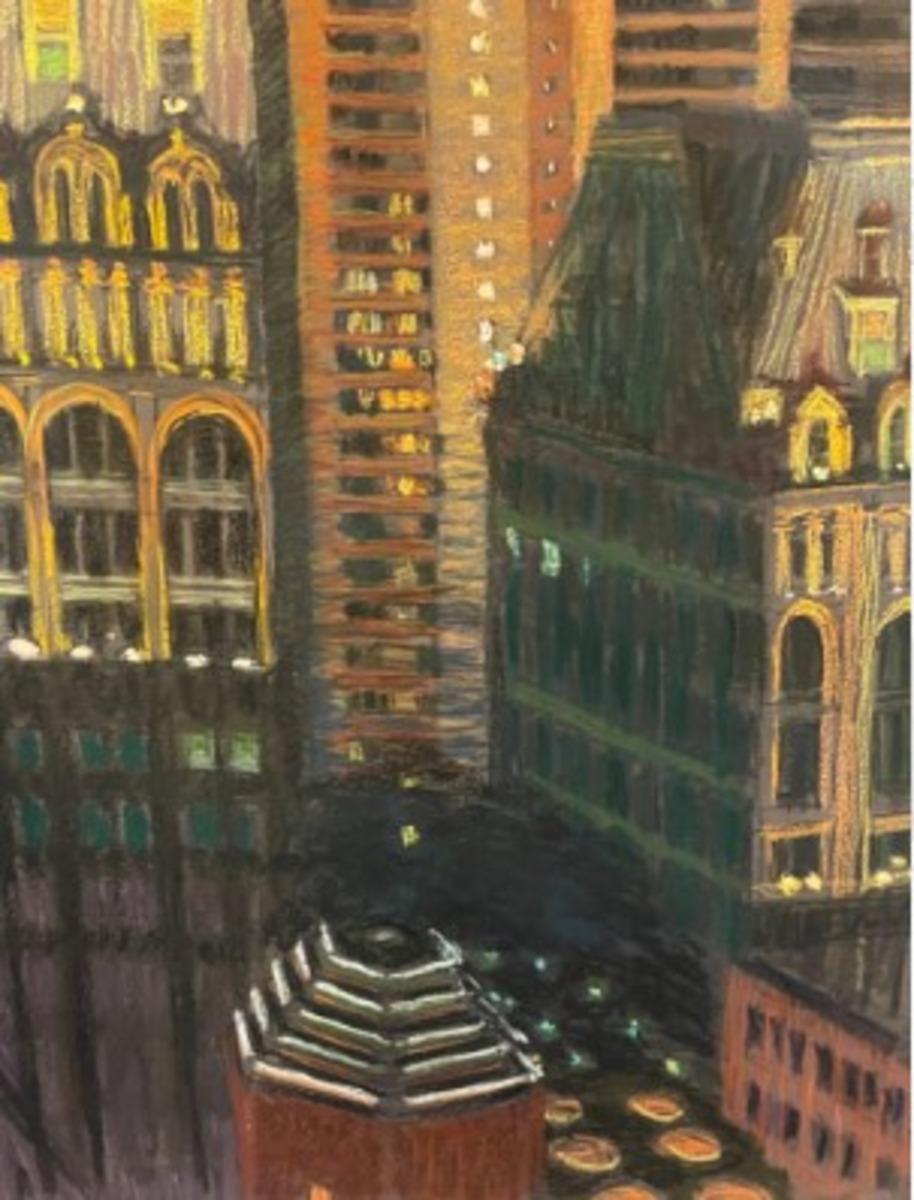 Yvonne Jacquette
From World Trade Center: Mixed Heights, 1997-98
Pastel on paper
30 x 22 inches


Yvonne Jacquette was born on December 15, 1934 in Pittsburgh, Pennsylvania and grew up in Stamford, Connecticut. She attended the Rhode Island School