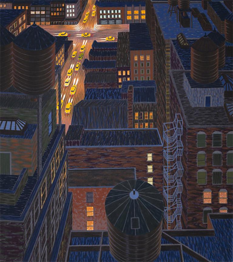 "Chelsea" Yvonne Jacquette Print of New York City