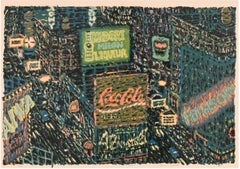 Times Square (Panoramica), 17 xilografie a colori di una famosa artista donna firmate 20/38