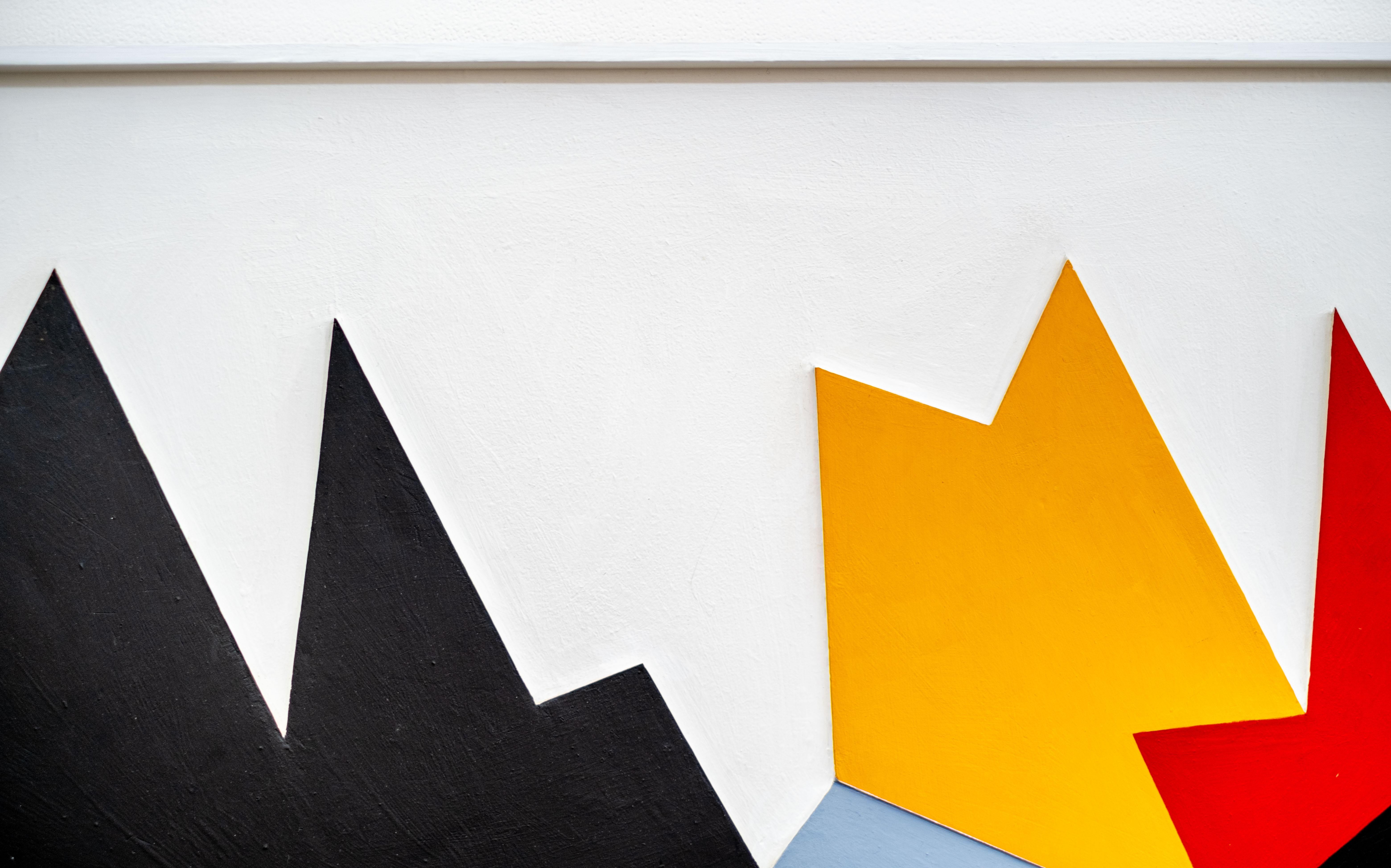 6 Variations Relief - coloré, contemporain, abstrait, Wood, gouache, foam core en vente 9