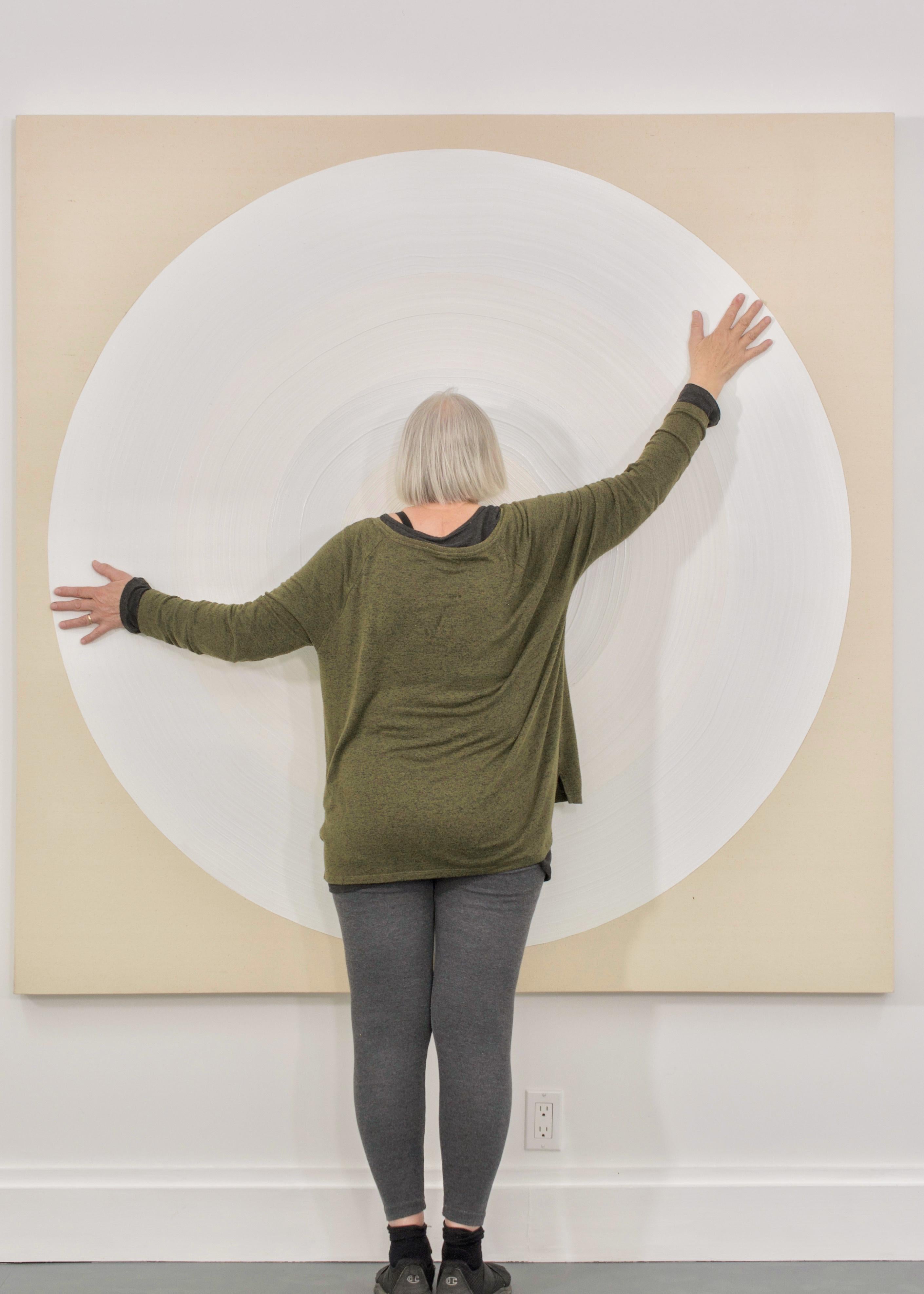 Body Motion Target 2 - abstrait géométrique doux et contemporain, acrylique sur toile en vente 8