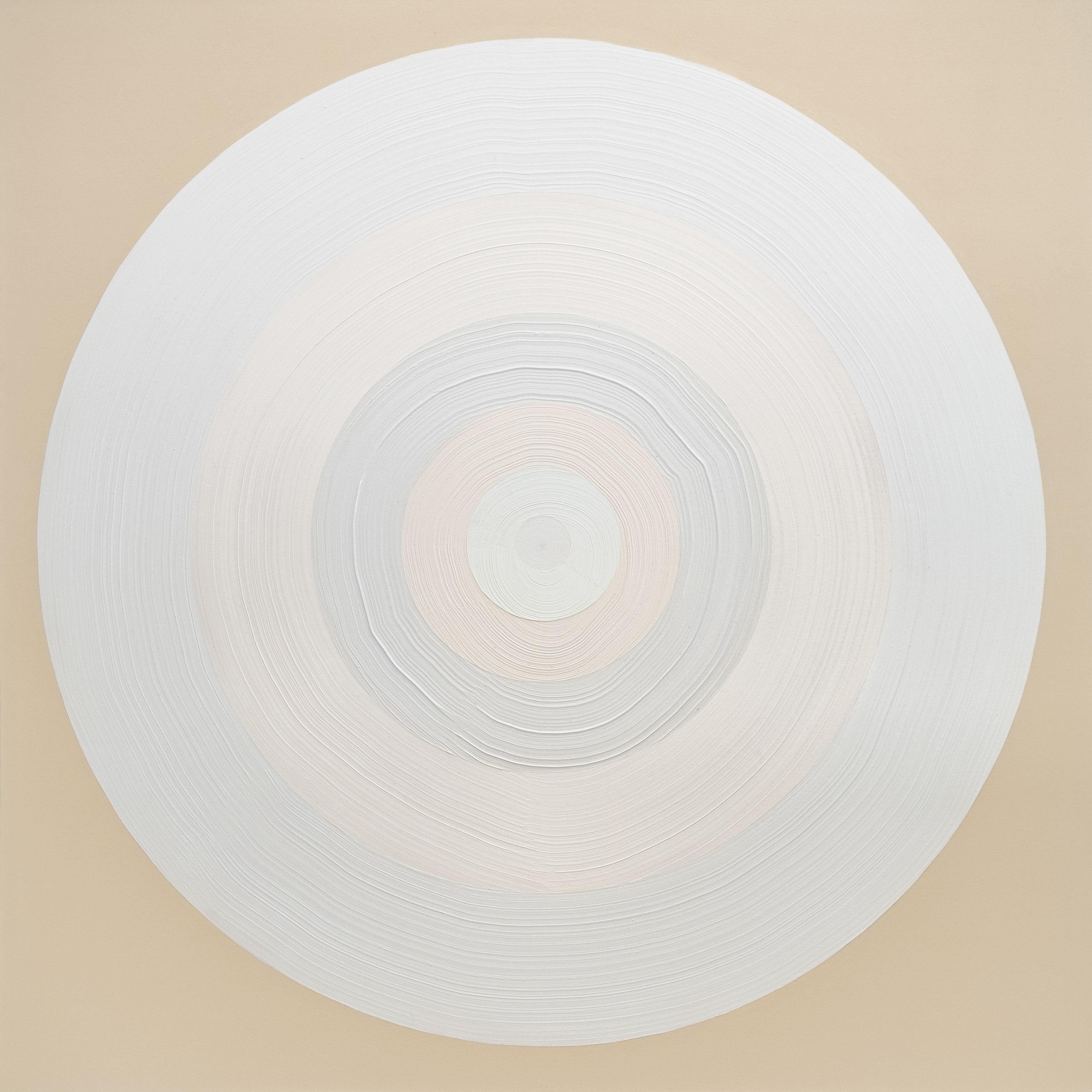 Body Motion Target 2 - abstrait géométrique doux et contemporain, acrylique sur toile - Painting de Yvonne Lammerich