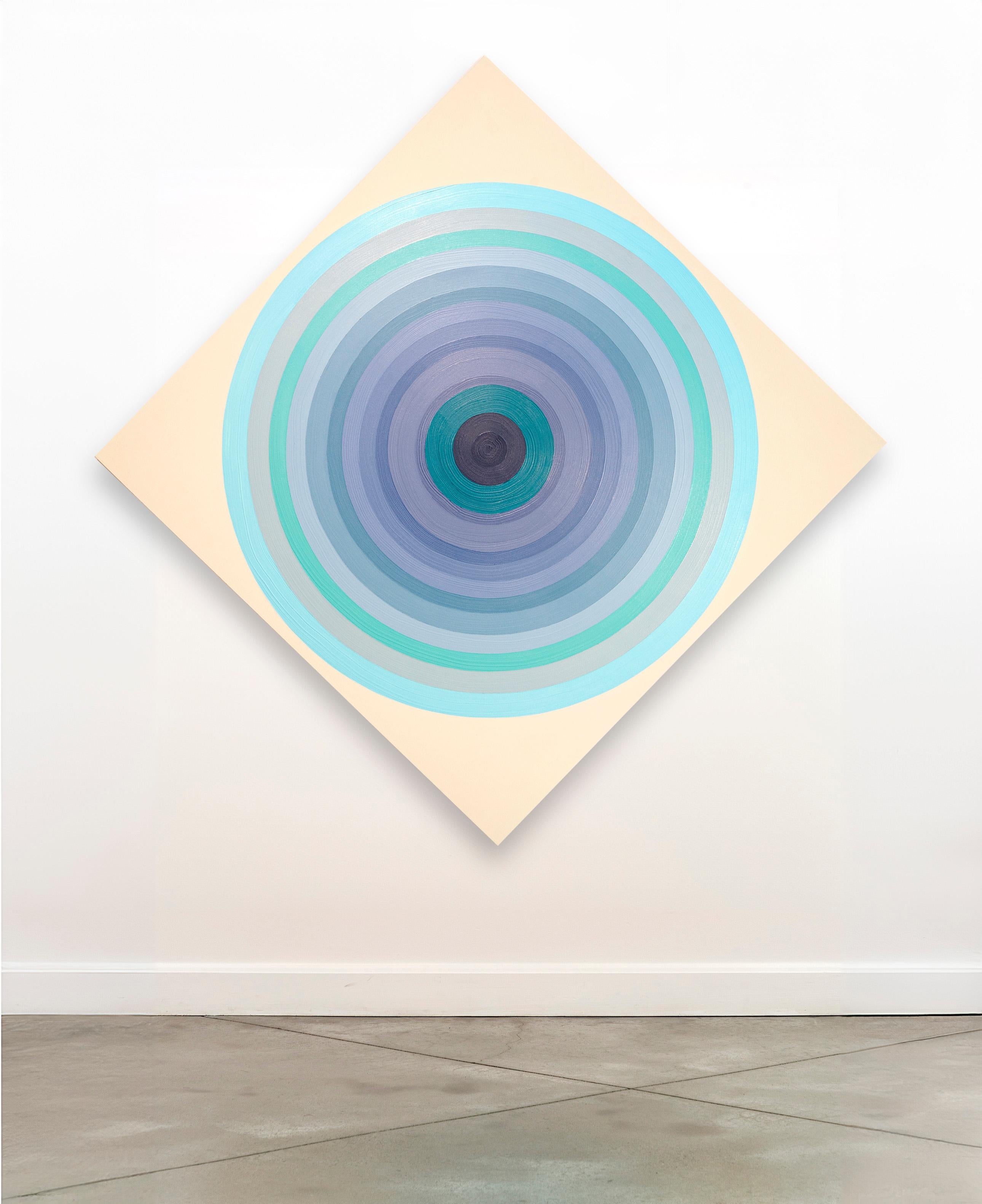 Body Record (Water) - audace, contemporaneo, astratto geometrico, acrilico su tela - Painting di Yvonne Lammerich