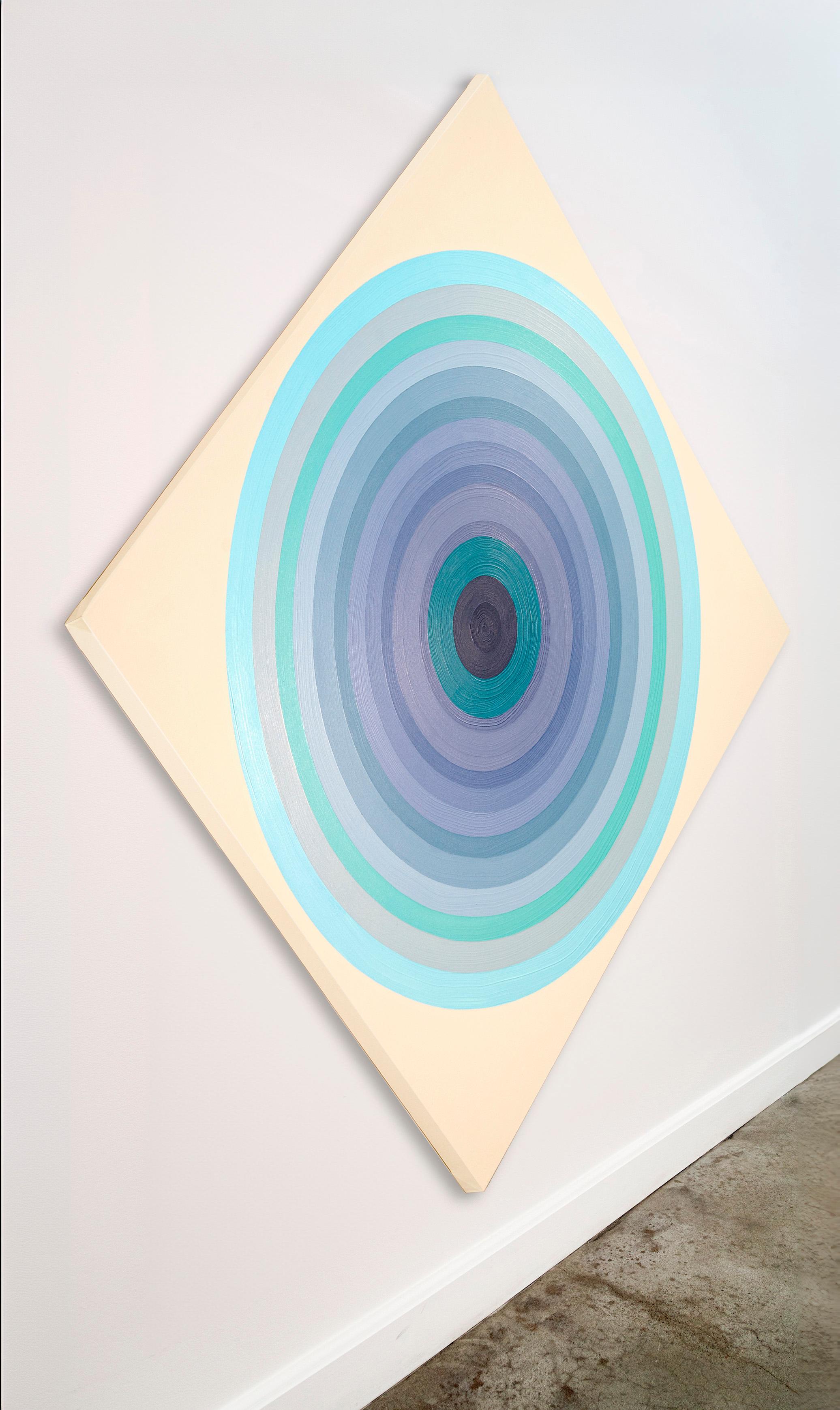 Body Record (Water) - audace, contemporaneo, astratto geometrico, acrilico su tela - Painting Astrattismo geometrico di Yvonne Lammerich