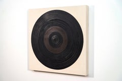 Body Records #1 Negro - contemporáneo, abstracto geométrico, acrílico sobre lienzo