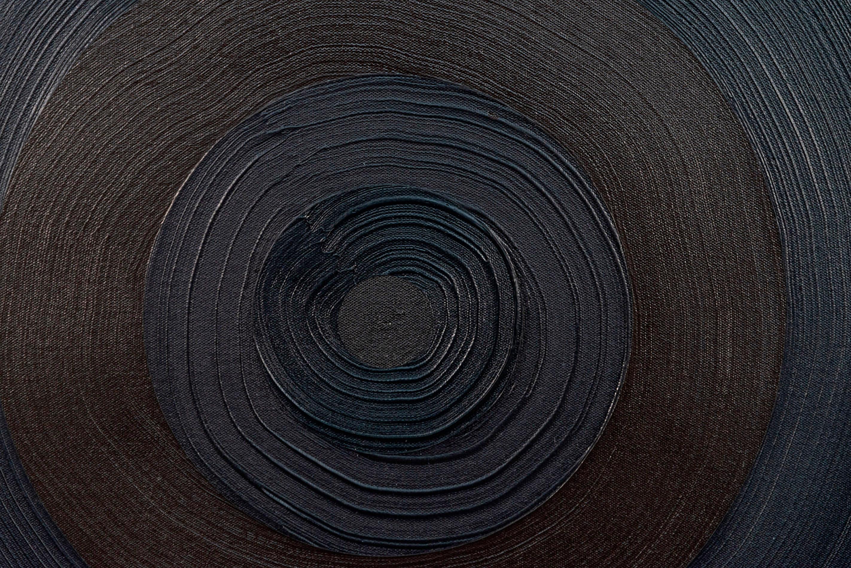 Body Records #1 Black - contemporaneo, astratto geometrico, acrilico su tela in vendita 4